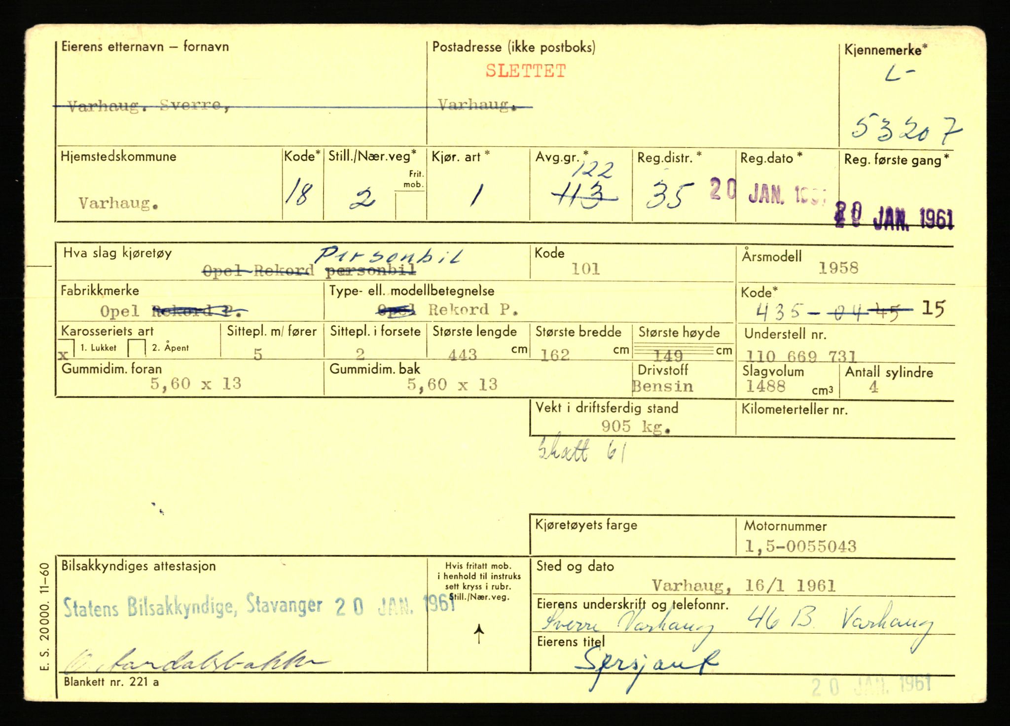 Stavanger trafikkstasjon, AV/SAST-A-101942/0/F/L0053: L-52900 - L-54199, 1930-1971, p. 833