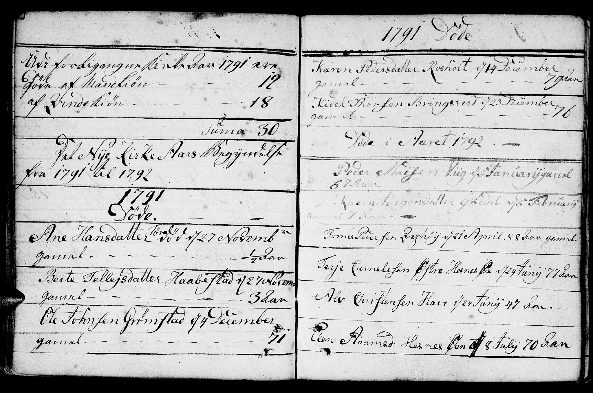 Fjære sokneprestkontor, AV/SAK-1111-0011/F/Fb/L0005: Parish register (copy) no. B 5, 1785-1803, p. 92