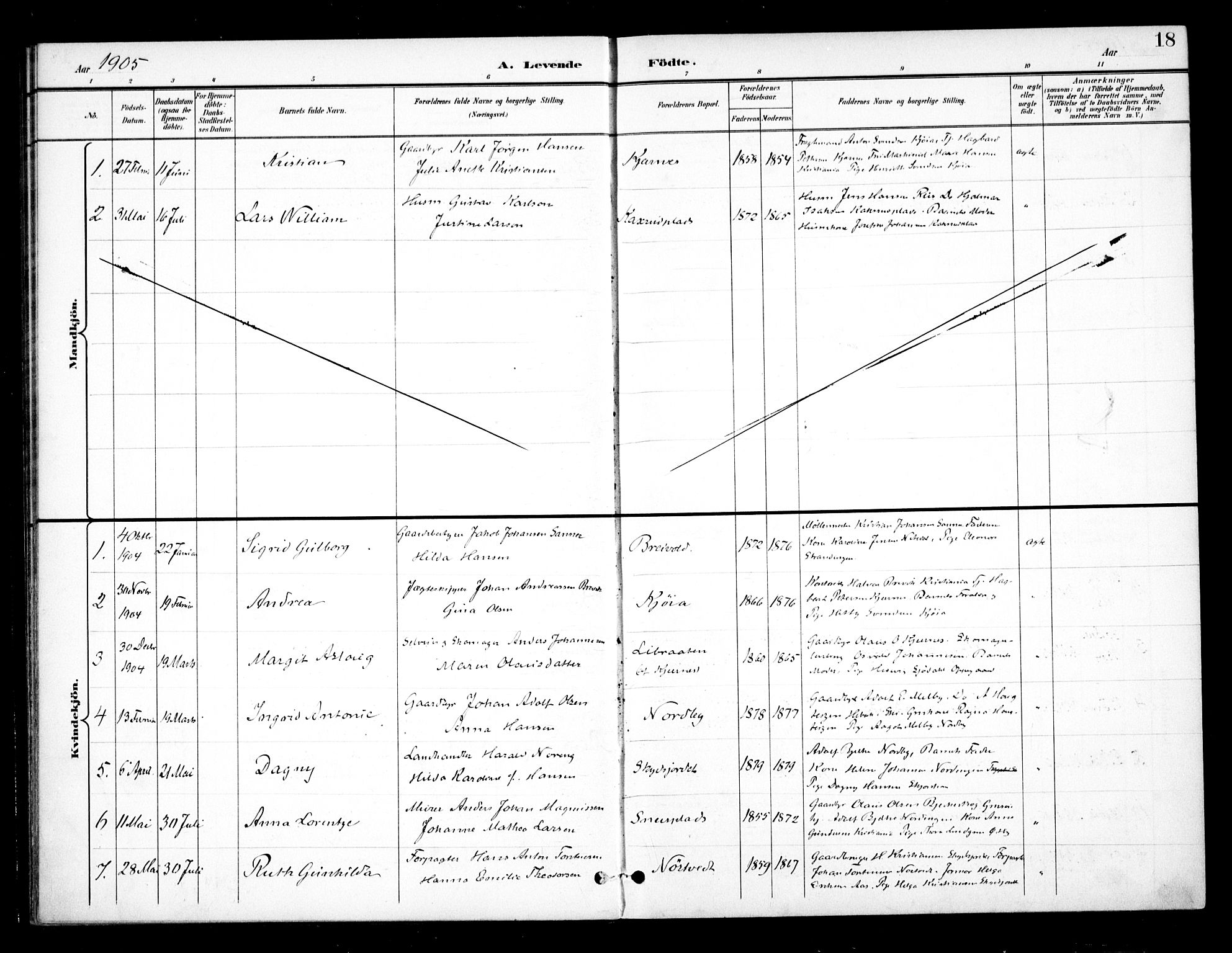 Ås prestekontor Kirkebøker, AV/SAO-A-10894/F/Fb/L0002: Parish register (official) no. II 2, 1895-1916, p. 18