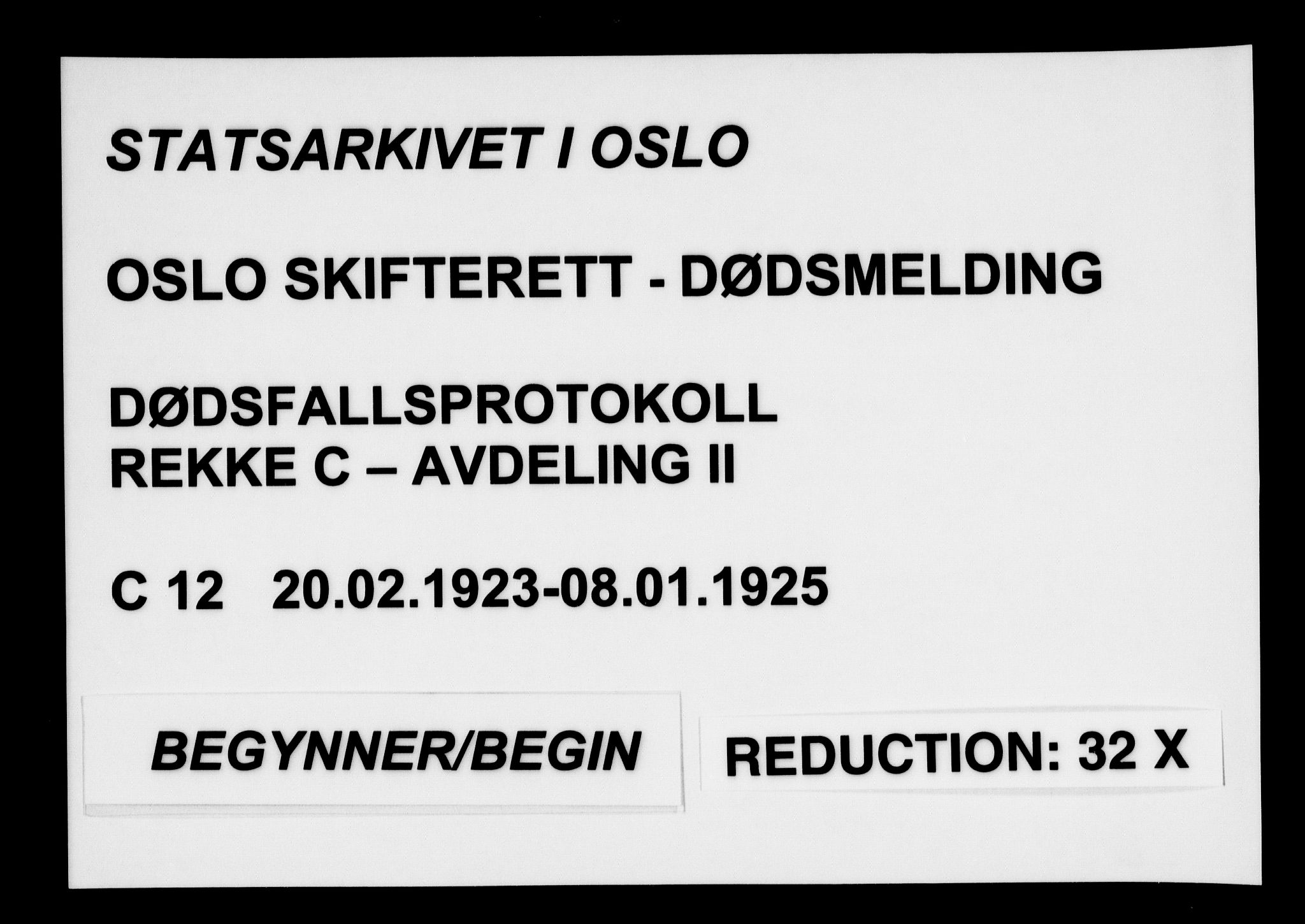 Oslo skifterett, AV/SAO-A-10383/G/Ga/Gac/L0012: Dødsfallsprotokoll, 1923-1925