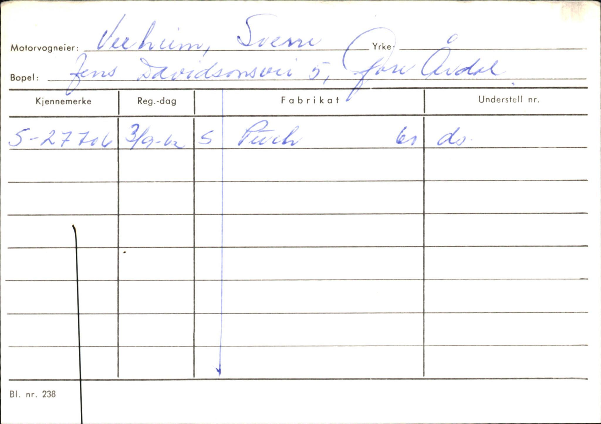 Statens vegvesen, Sogn og Fjordane vegkontor, SAB/A-5301/4/F/L0146: Registerkort Årdal R-Å samt diverse kort, 1945-1975, p. 1150