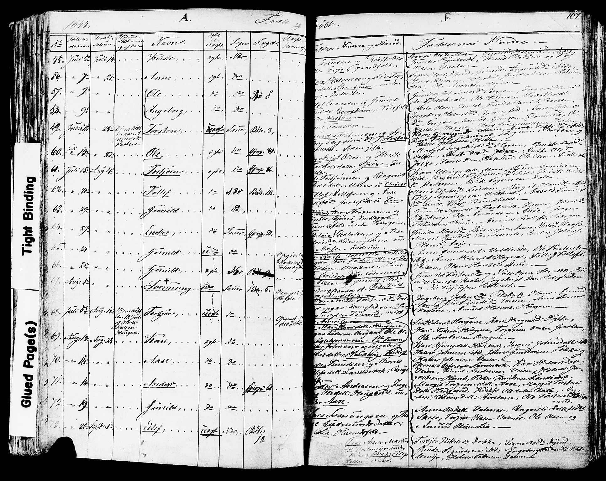 Sauherad kirkebøker, SAKO/A-298/F/Fa/L0006: Parish register (official) no. I 6, 1827-1850, p. 107