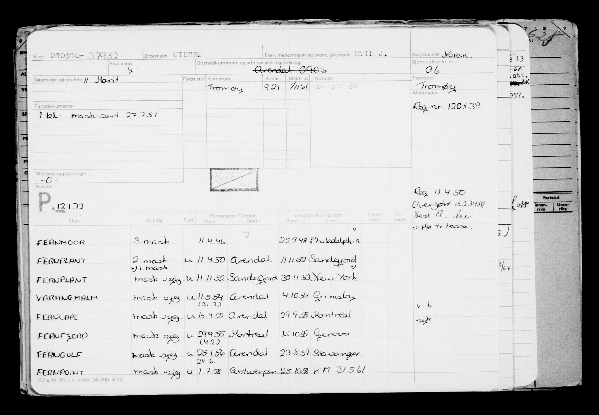 Direktoratet for sjømenn, AV/RA-S-3545/G/Gb/L0088: Hovedkort, 1910, p. 430