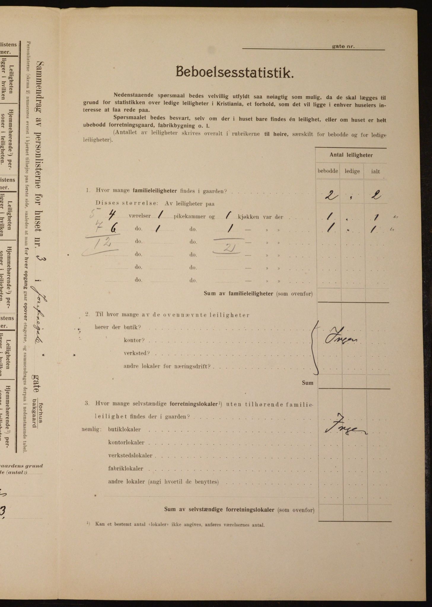 OBA, Municipal Census 1910 for Kristiania, 1910, p. 45989