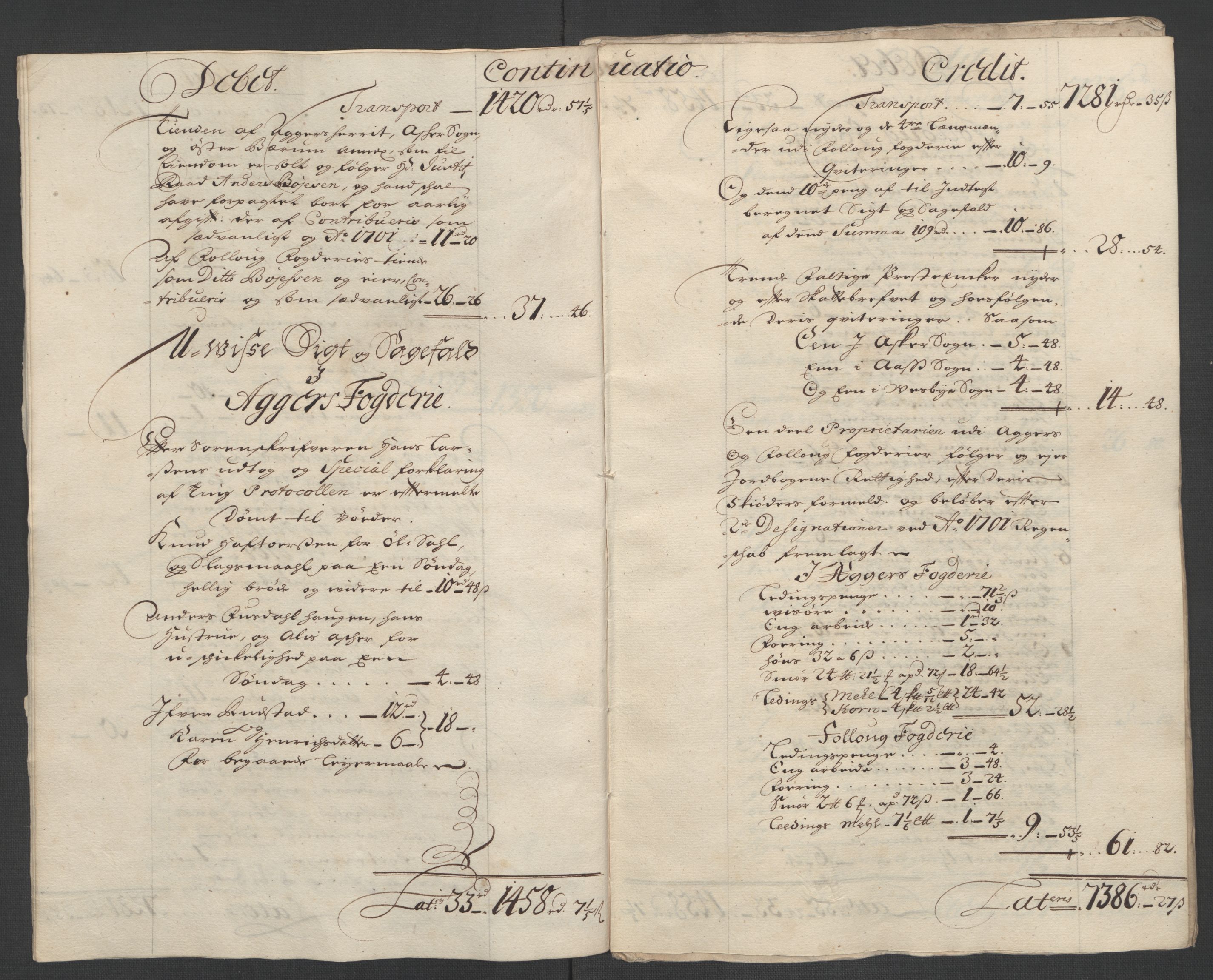 Rentekammeret inntil 1814, Reviderte regnskaper, Fogderegnskap, AV/RA-EA-4092/R10/L0444: Fogderegnskap Aker og Follo, 1701-1702, p. 213