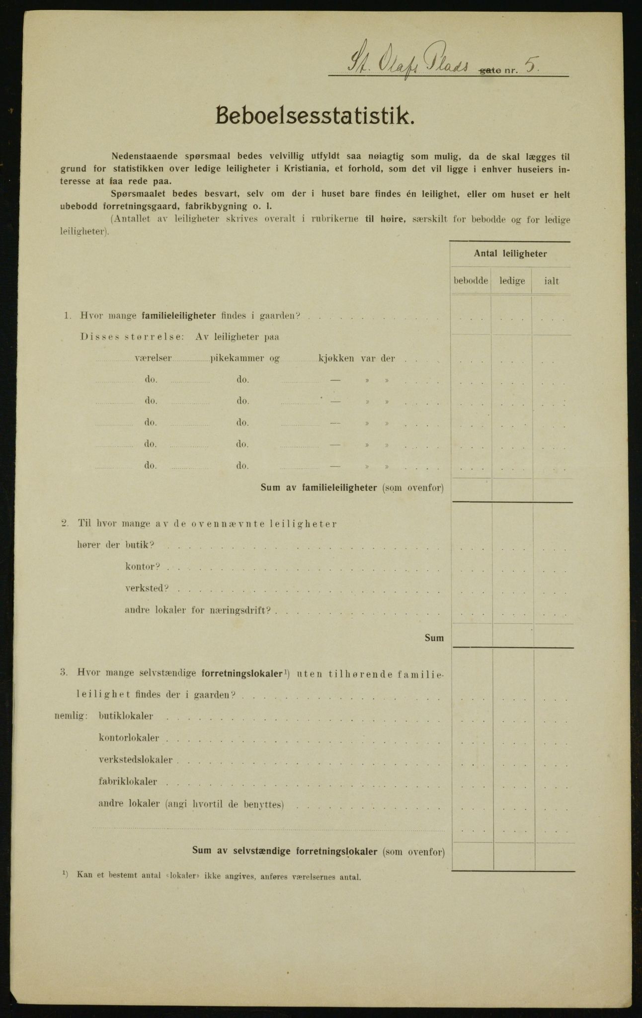 OBA, Municipal Census 1910 for Kristiania, 1910, p. 84531