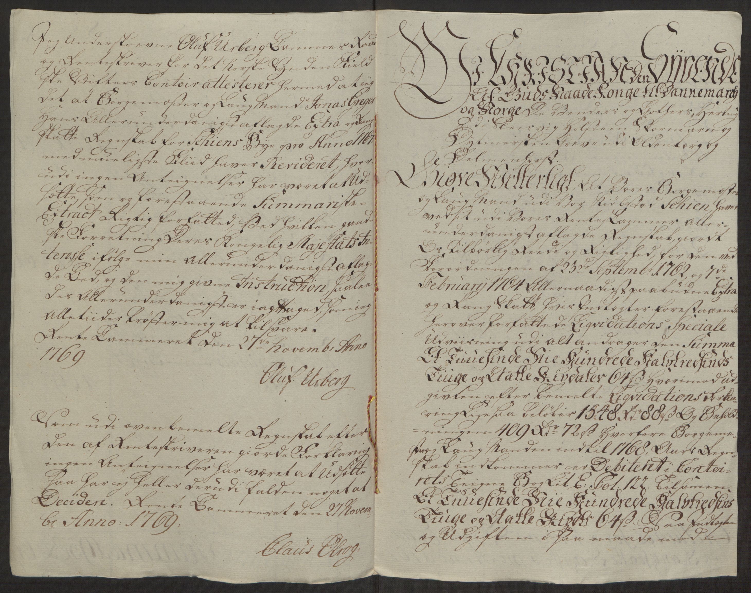 Rentekammeret inntil 1814, Reviderte regnskaper, Byregnskaper, AV/RA-EA-4066/R/Rj/L0198/0001: [J4] Kontribusjonsregnskap / Ekstraskatt, 1762-1768, p. 430