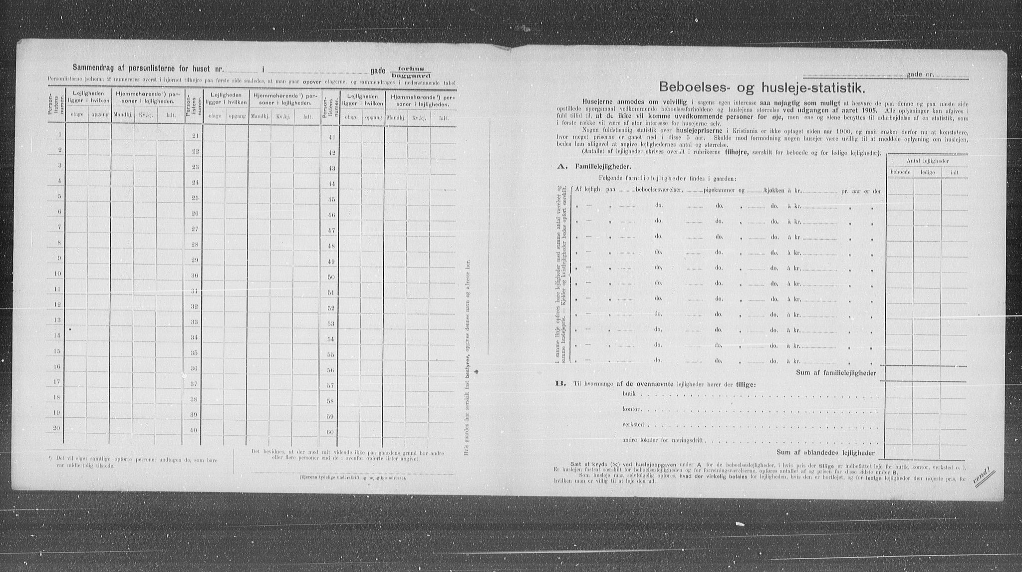 OBA, Municipal Census 1905 for Kristiania, 1905, p. 58425