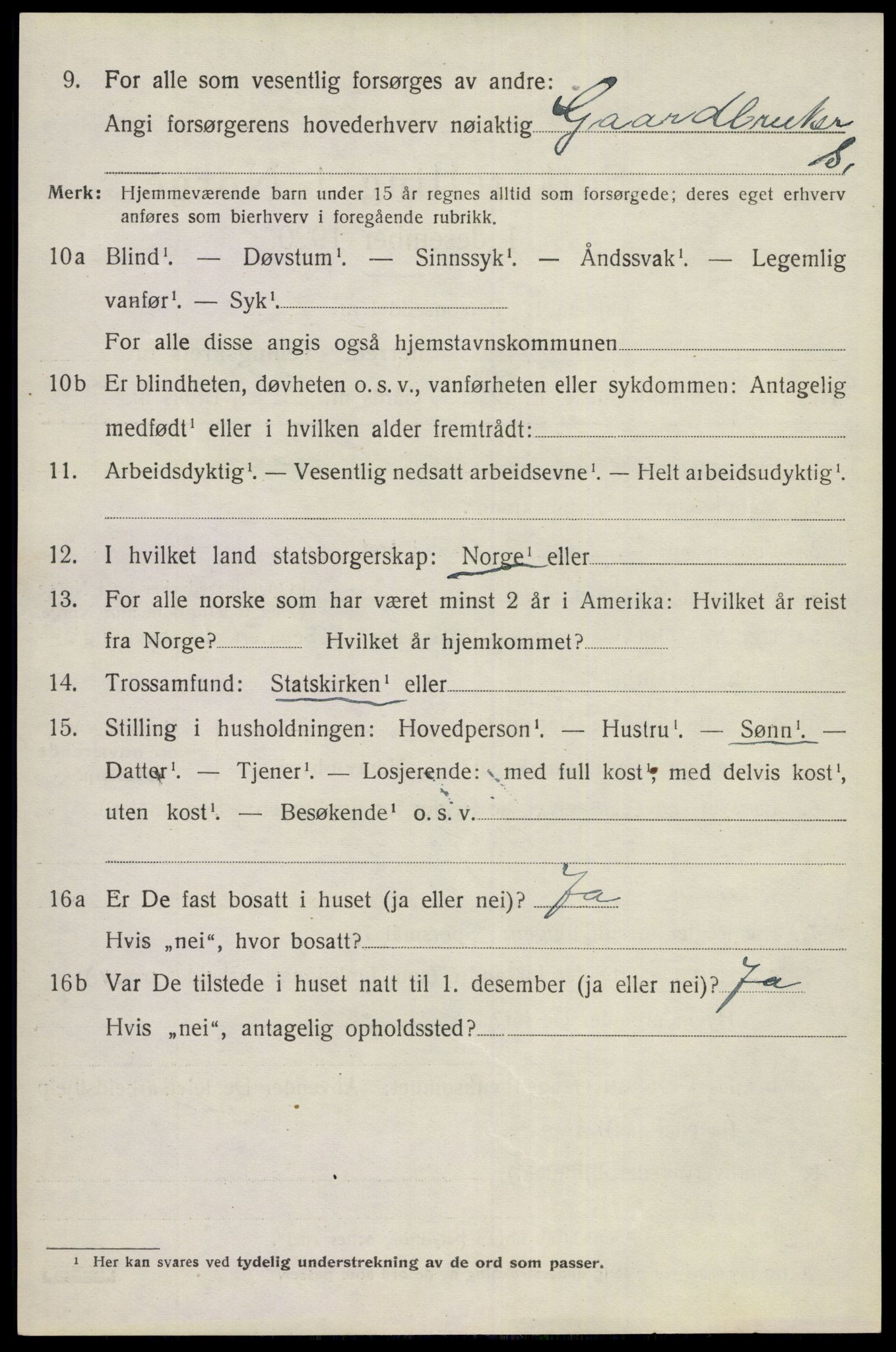 SAKO, 1920 census for Siljan, 1920, p. 2016