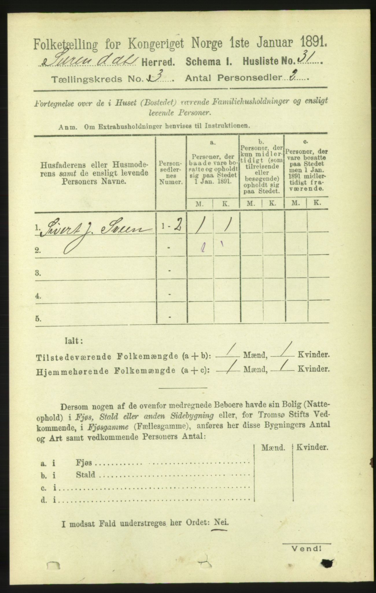 RA, 1891 census for 1566 Surnadal, 1891, p. 775