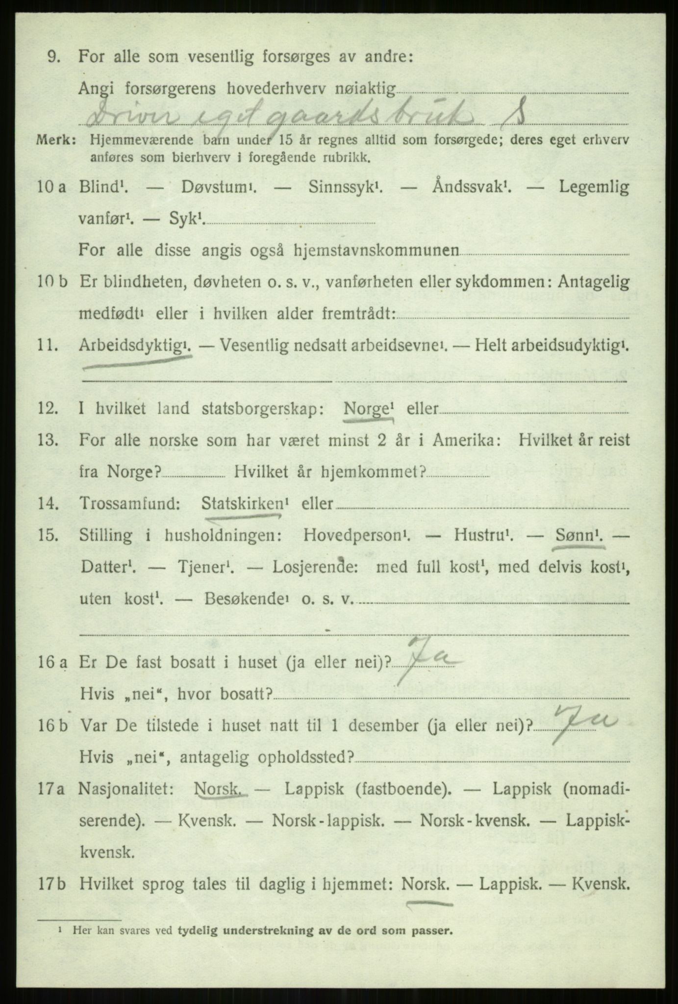 SATØ, 1920 census for Lenvik, 1920, p. 6467