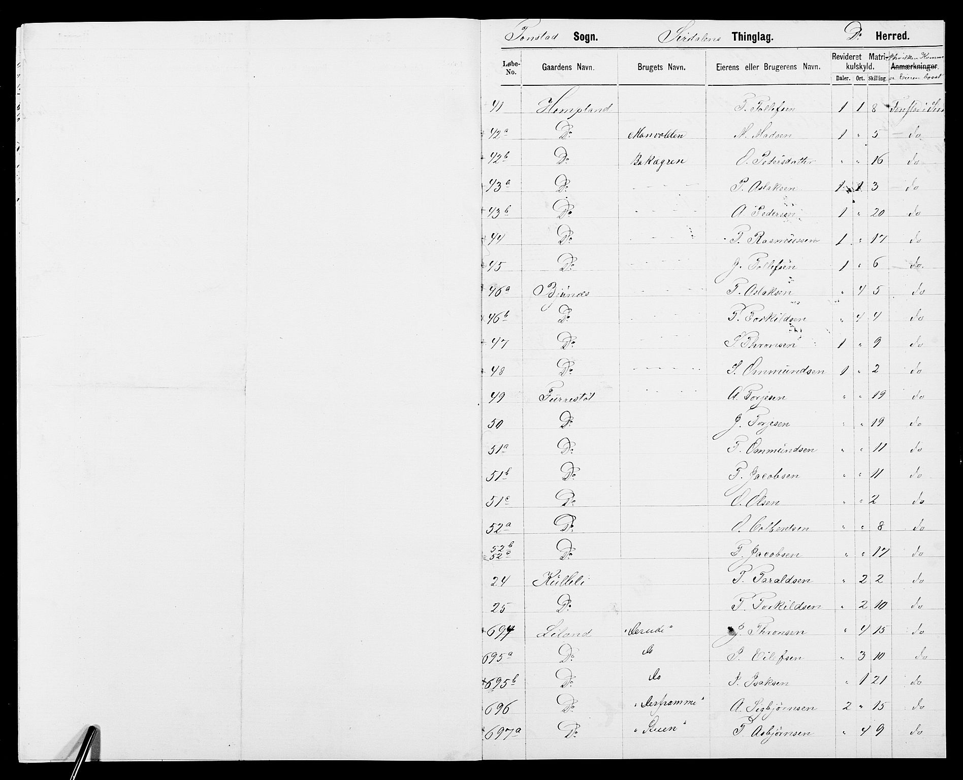 SAK, 1875 census for 1046P Sirdal, 1875, p. 11