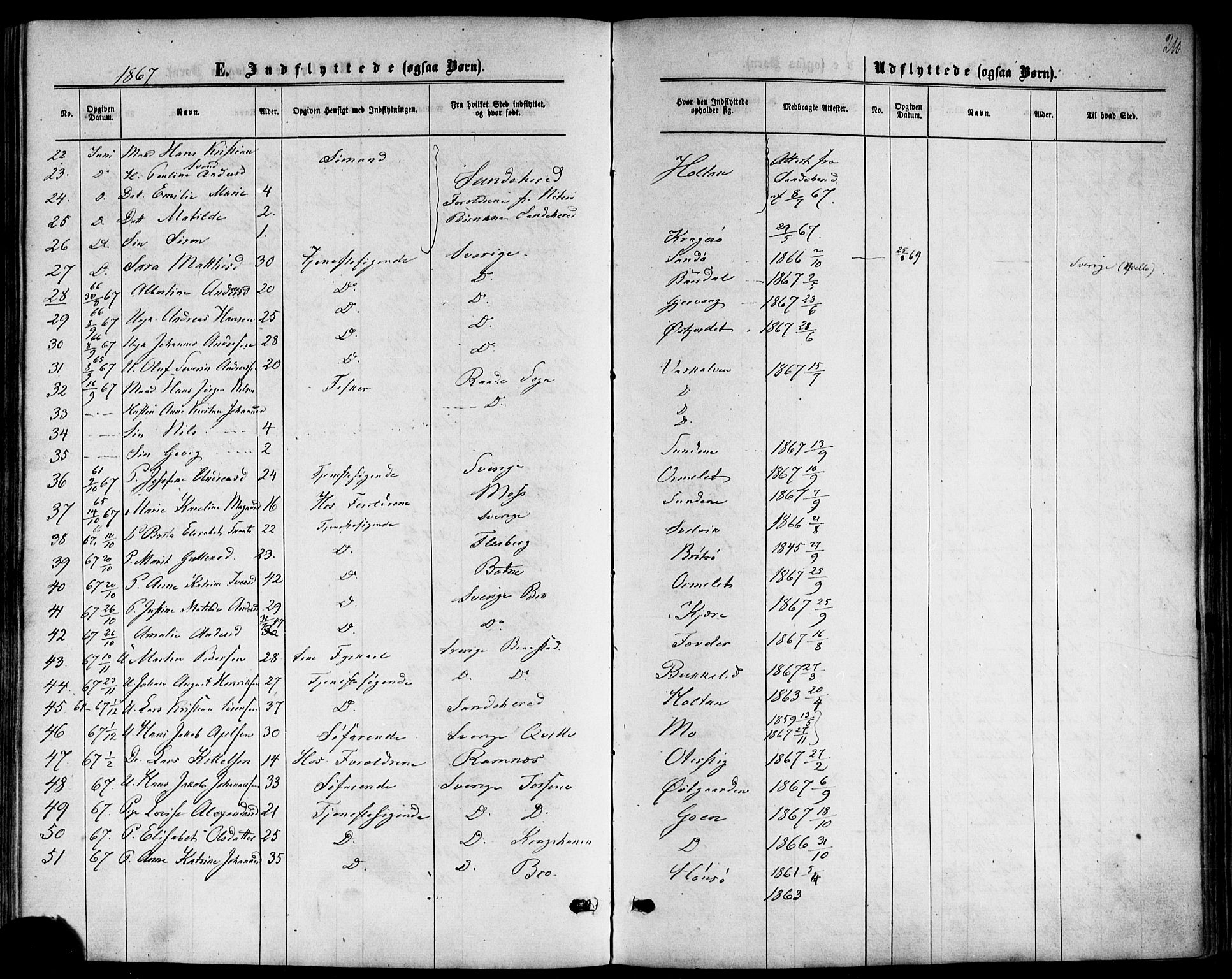 Nøtterøy kirkebøker, AV/SAKO-A-354/F/Fb/L0001: Parish register (official) no. II 1, 1865-1878, p. 210