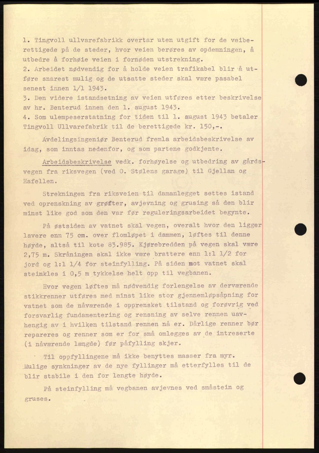 Nordmøre sorenskriveri, AV/SAT-A-4132/1/2/2Ca: Mortgage book no. B90, 1942-1943, Diary no: : 472/1943