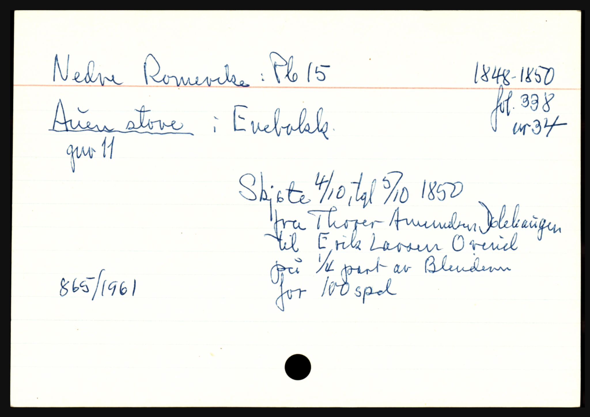 Statsarkivet i Oslo, AV/SAO-A-10621/Z/Zb/L0009: Enebakk (Auen - Årsrud), Feiring (Almelien - Torgunrød), Fet m/ Rælingen (Auten - Garder), p. 16