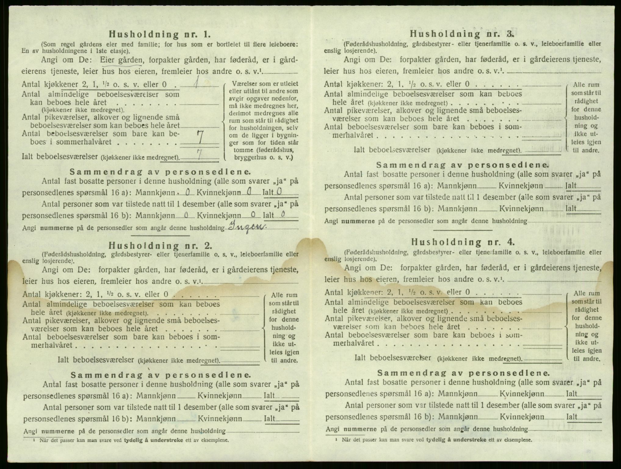 SAKO, 1920 census for Sem, 1920, p. 1645