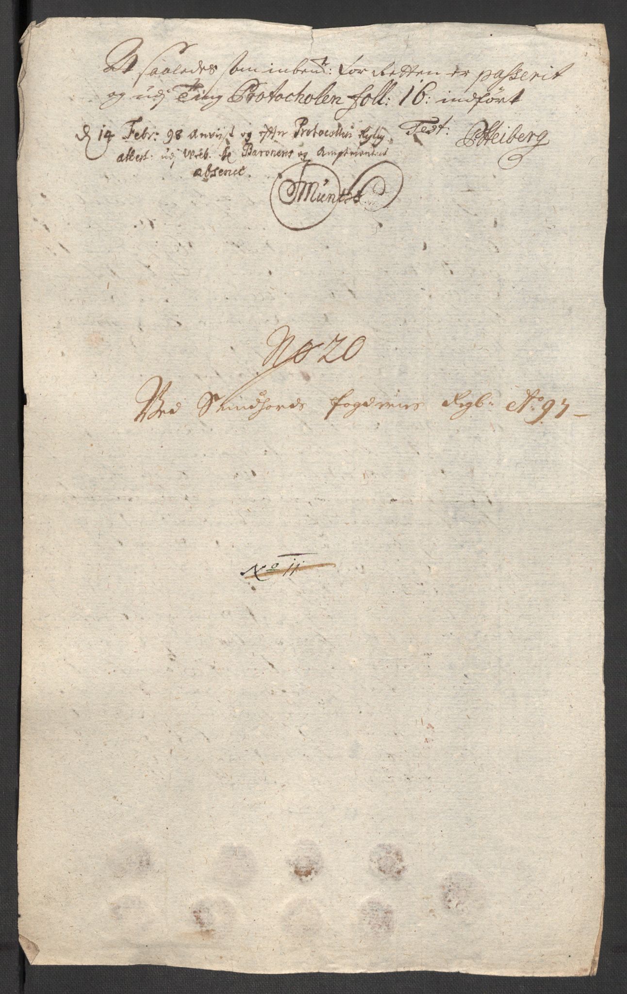 Rentekammeret inntil 1814, Reviderte regnskaper, Fogderegnskap, AV/RA-EA-4092/R48/L2977: Fogderegnskap Sunnhordland og Hardanger, 1697-1698, p. 150