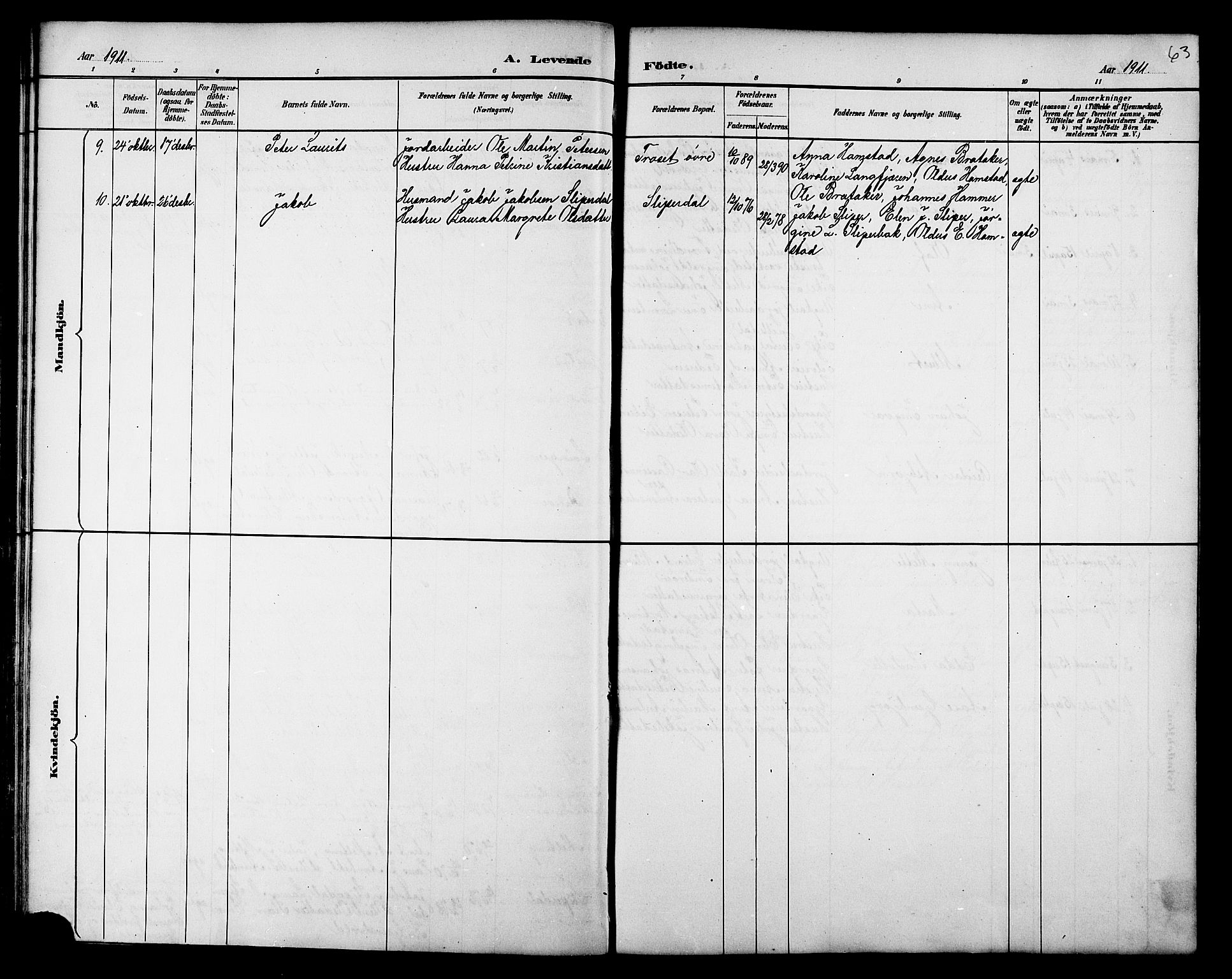 Ministerialprotokoller, klokkerbøker og fødselsregistre - Nord-Trøndelag, AV/SAT-A-1458/733/L0327: Parish register (copy) no. 733C02, 1888-1918, p. 63