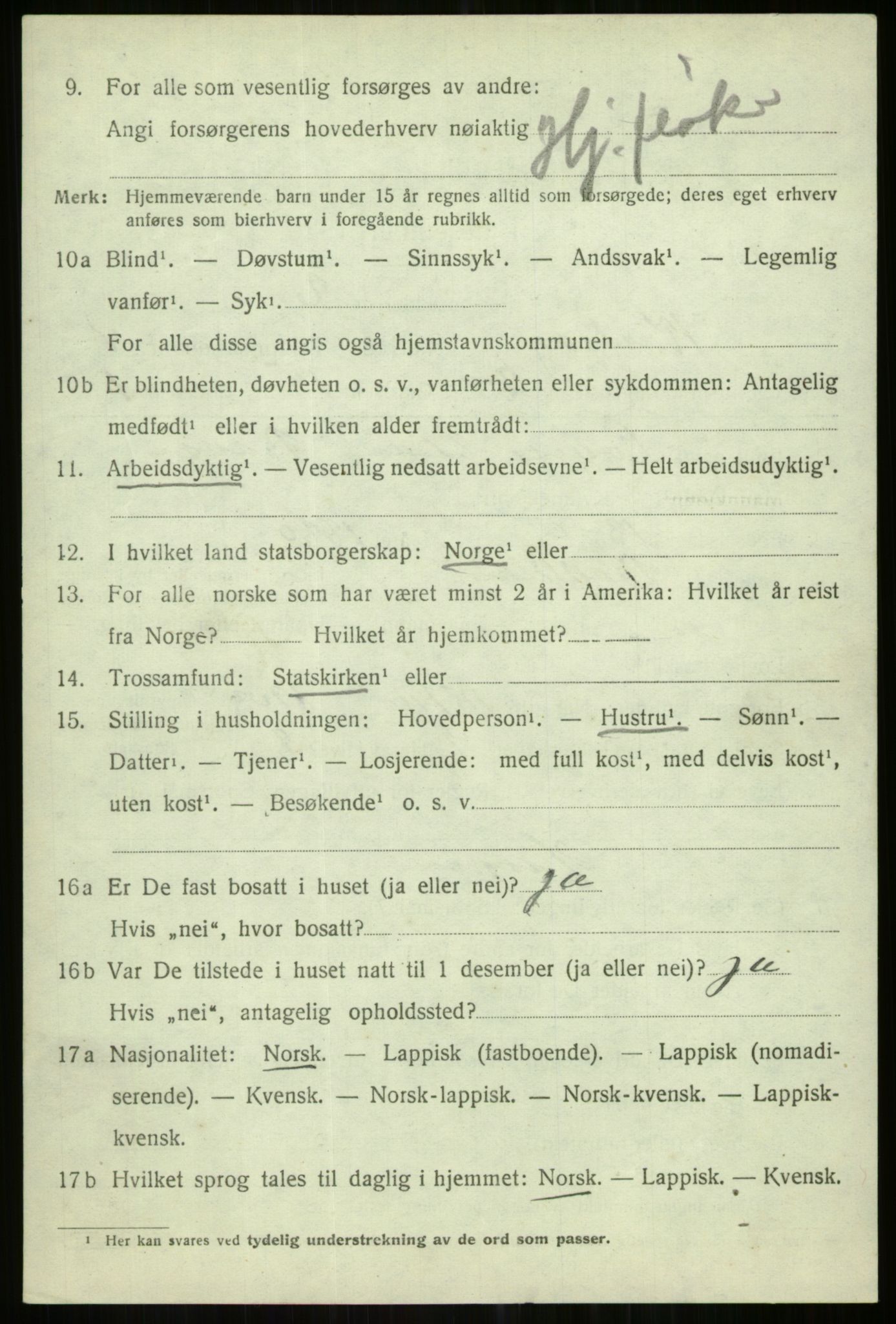 SATØ, 1920 census for Karlsøy, 1920, p. 2042