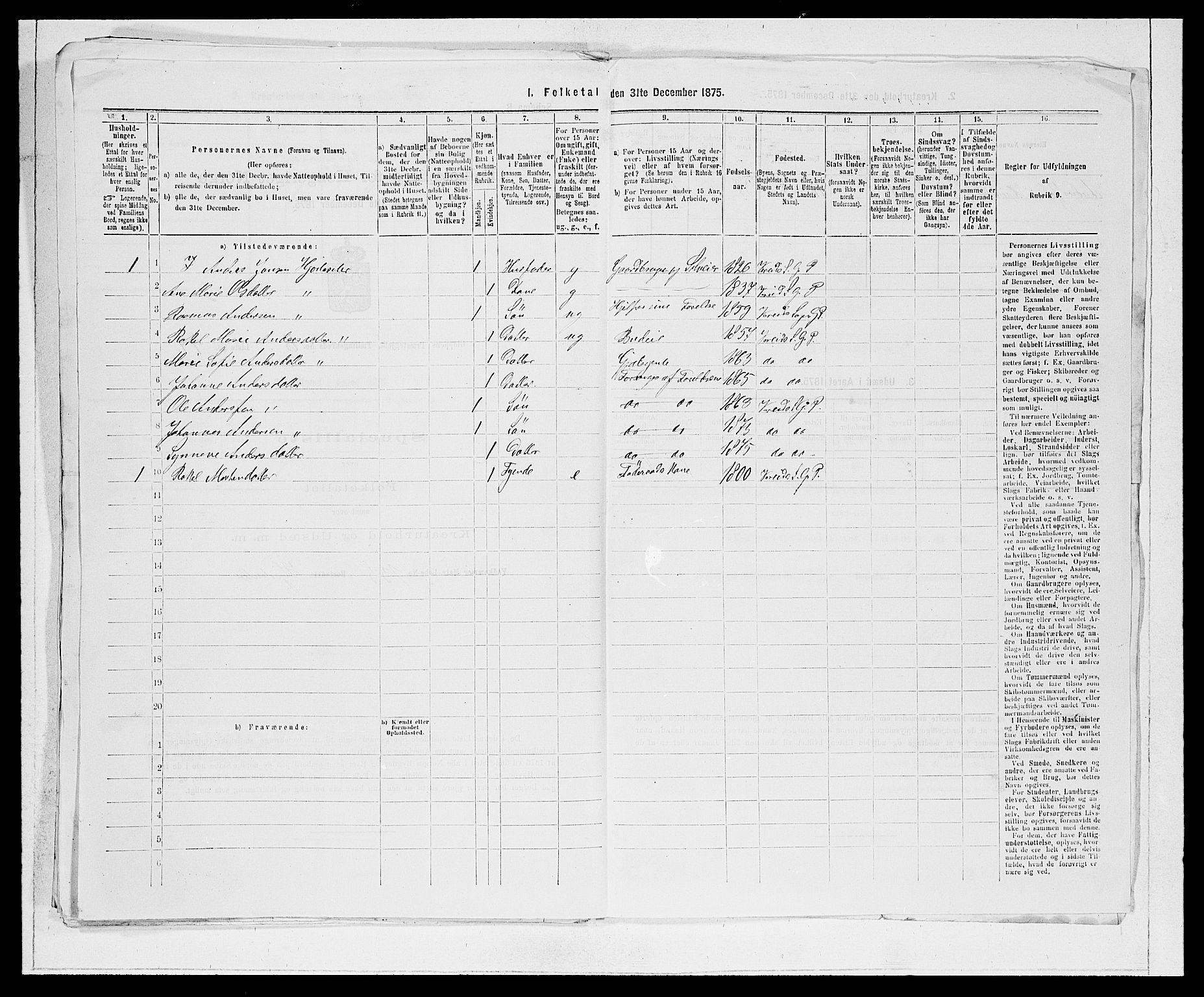 SAB, 1875 Census for 1445P Gloppen, 1875, p. 946