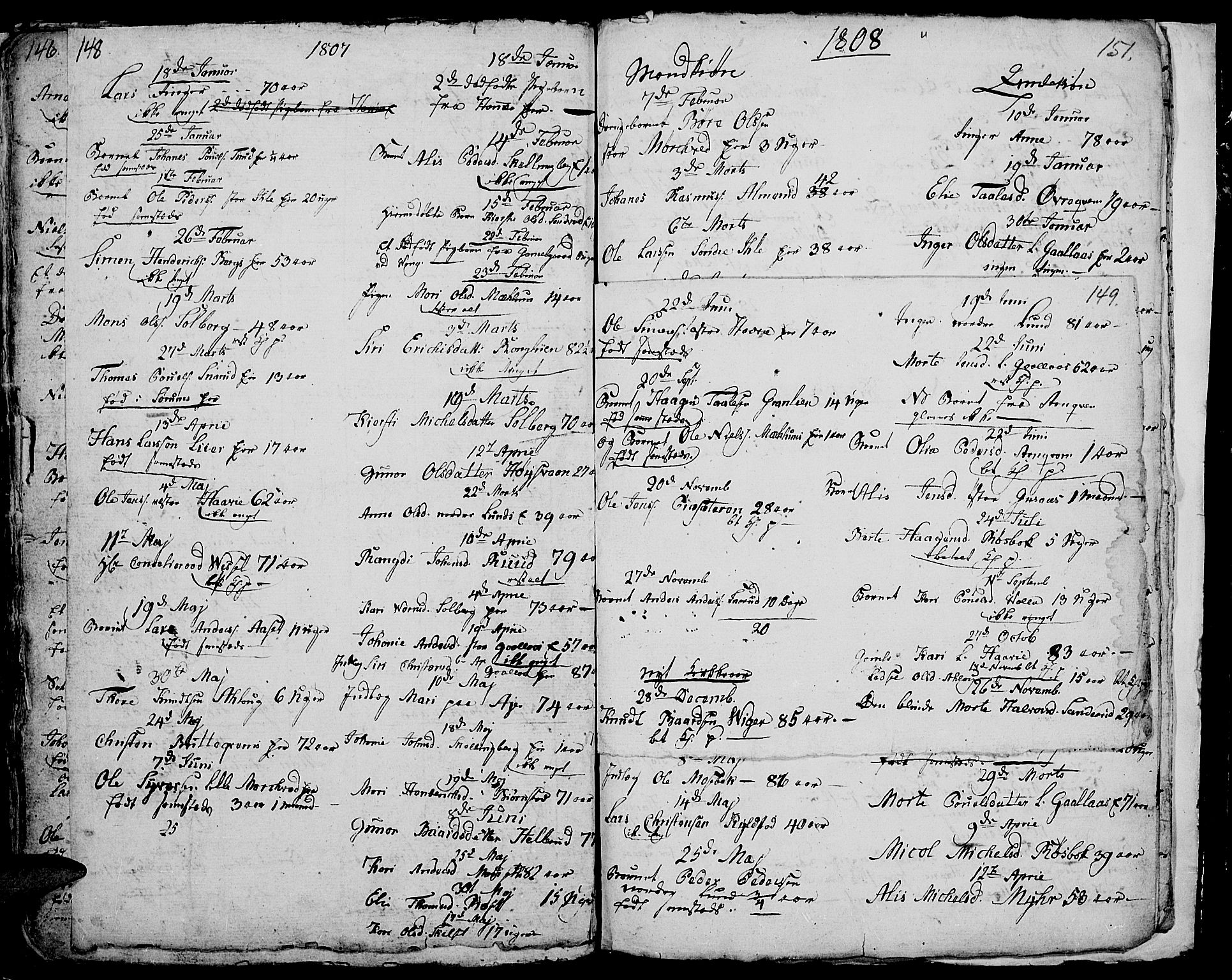 Vang prestekontor, Hedmark, SAH/PREST-008/H/Ha/Hab/L0001: Parish register (copy) no. 1, 1792-1814, p. 148-149