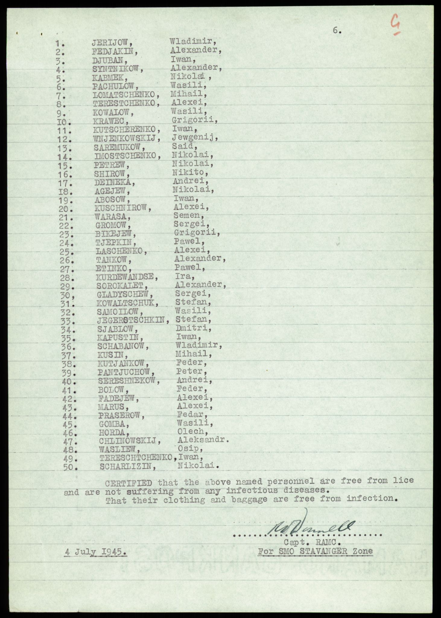 Flyktnings- og fangedirektoratet, Repatrieringskontoret, AV/RA-S-1681/D/Db/L0022: Displaced Persons (DPs) og sivile tyskere, 1945-1948, p. 500