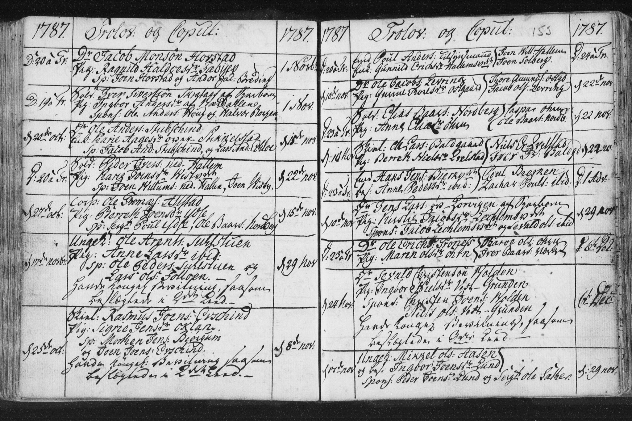 Ministerialprotokoller, klokkerbøker og fødselsregistre - Nord-Trøndelag, SAT/A-1458/723/L0232: Parish register (official) no. 723A03, 1781-1804, p. 153