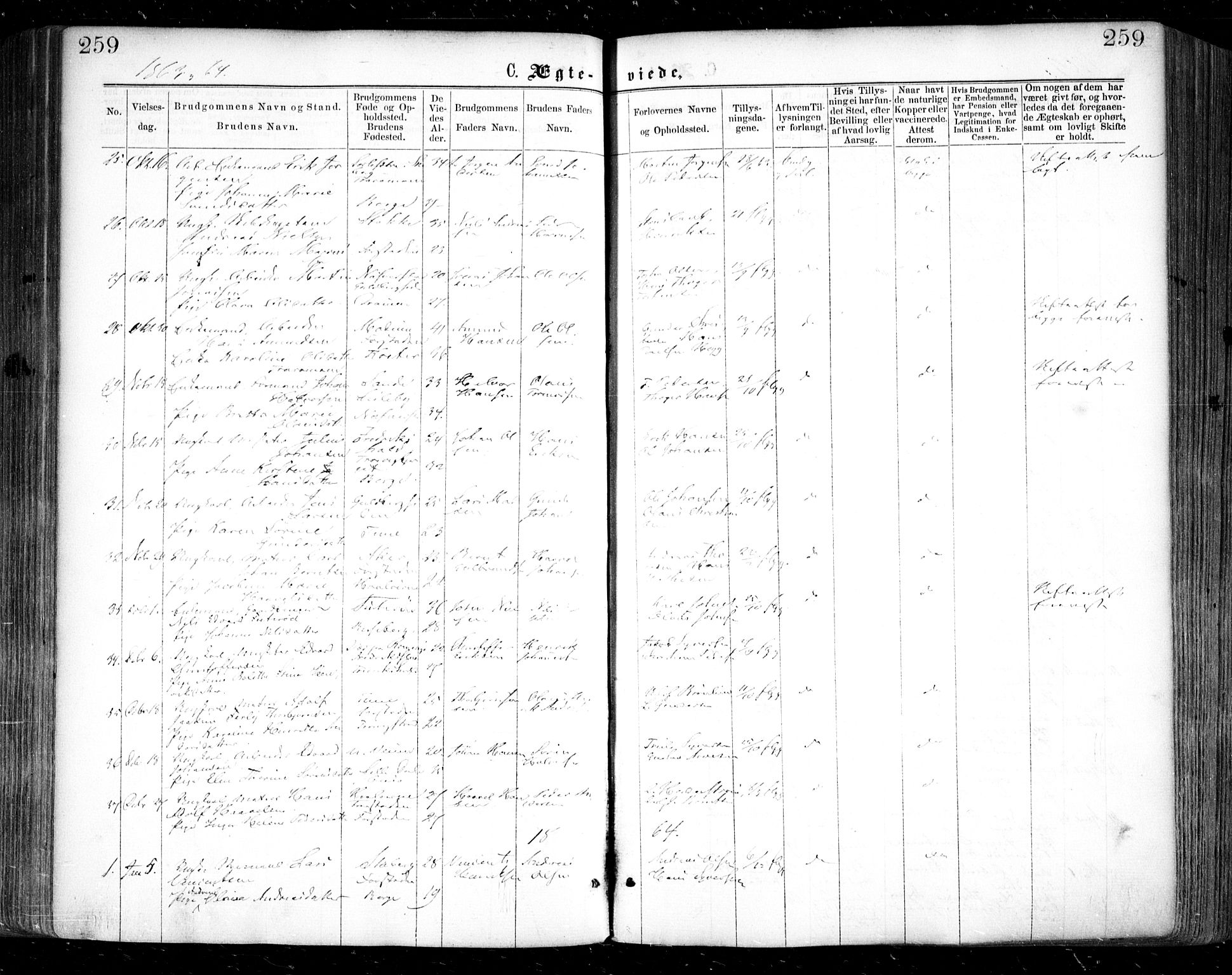 Glemmen prestekontor Kirkebøker, SAO/A-10908/F/Fa/L0008: Parish register (official) no. 8, 1862-1871, p. 259