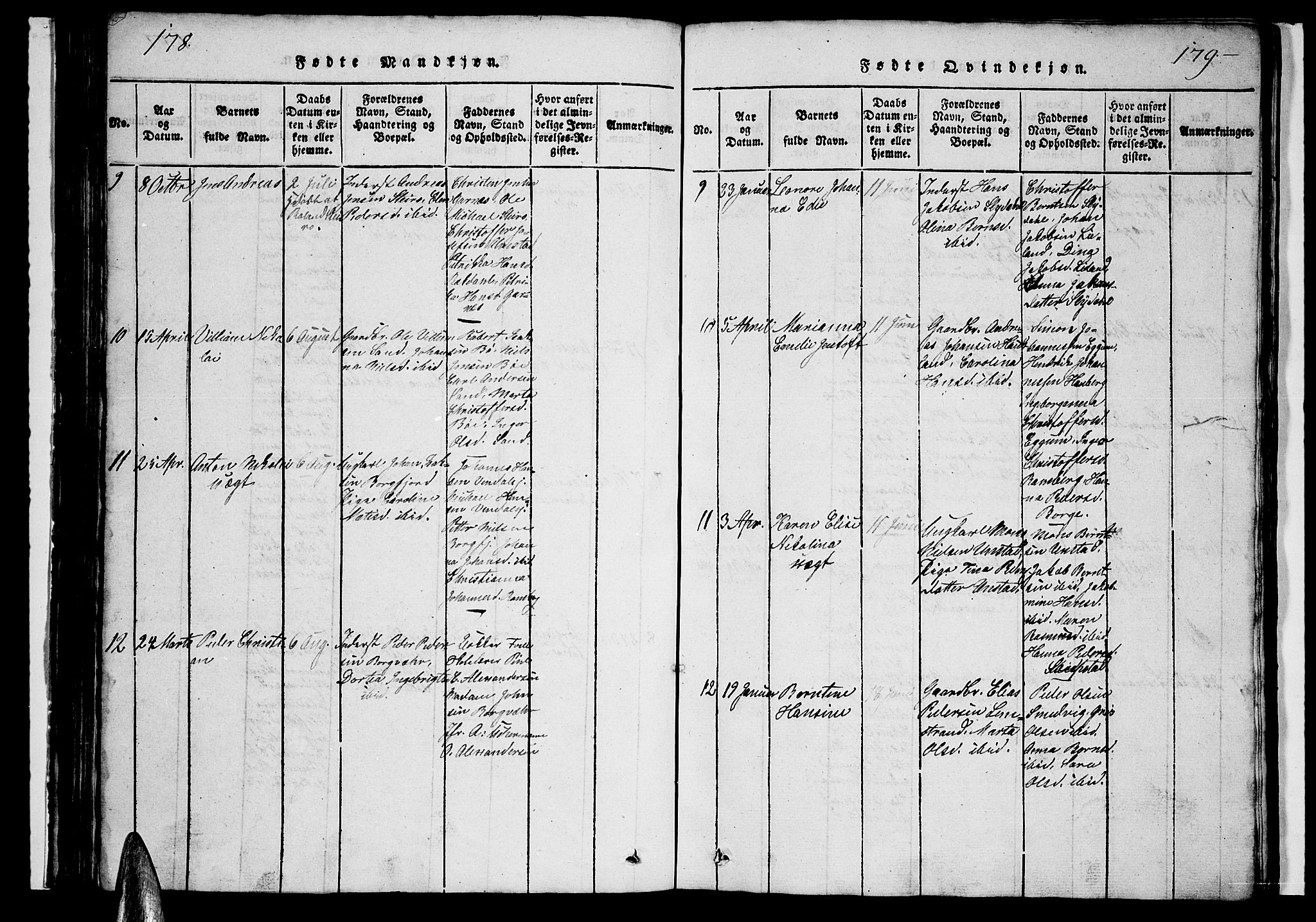 Ministerialprotokoller, klokkerbøker og fødselsregistre - Nordland, AV/SAT-A-1459/880/L1139: Parish register (copy) no. 880C01, 1836-1857, p. 178-179