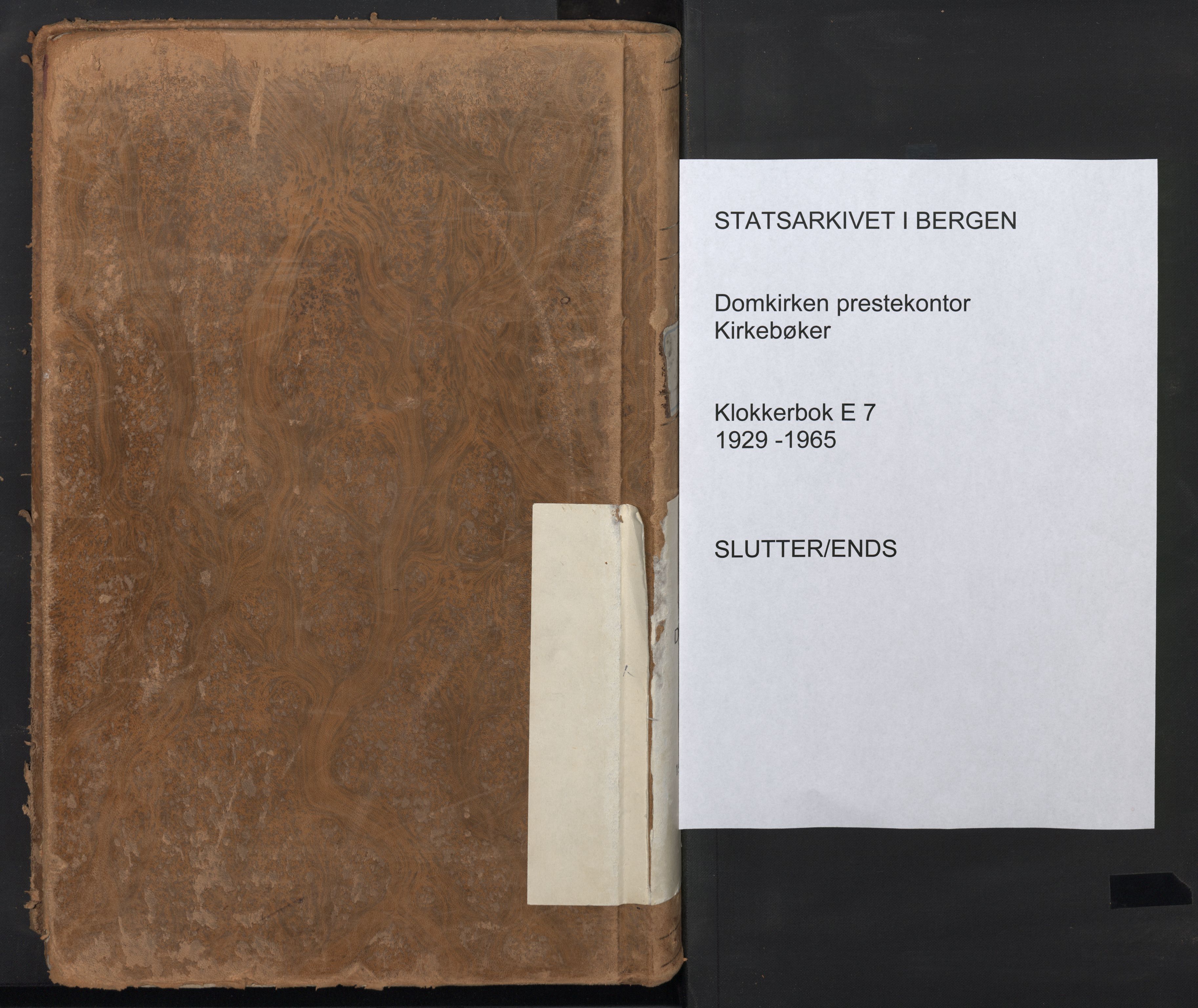 Domkirken sokneprestembete, AV/SAB-A-74801/H/Hab/L0043: Parish register (copy) no. E 7, 1929-1965