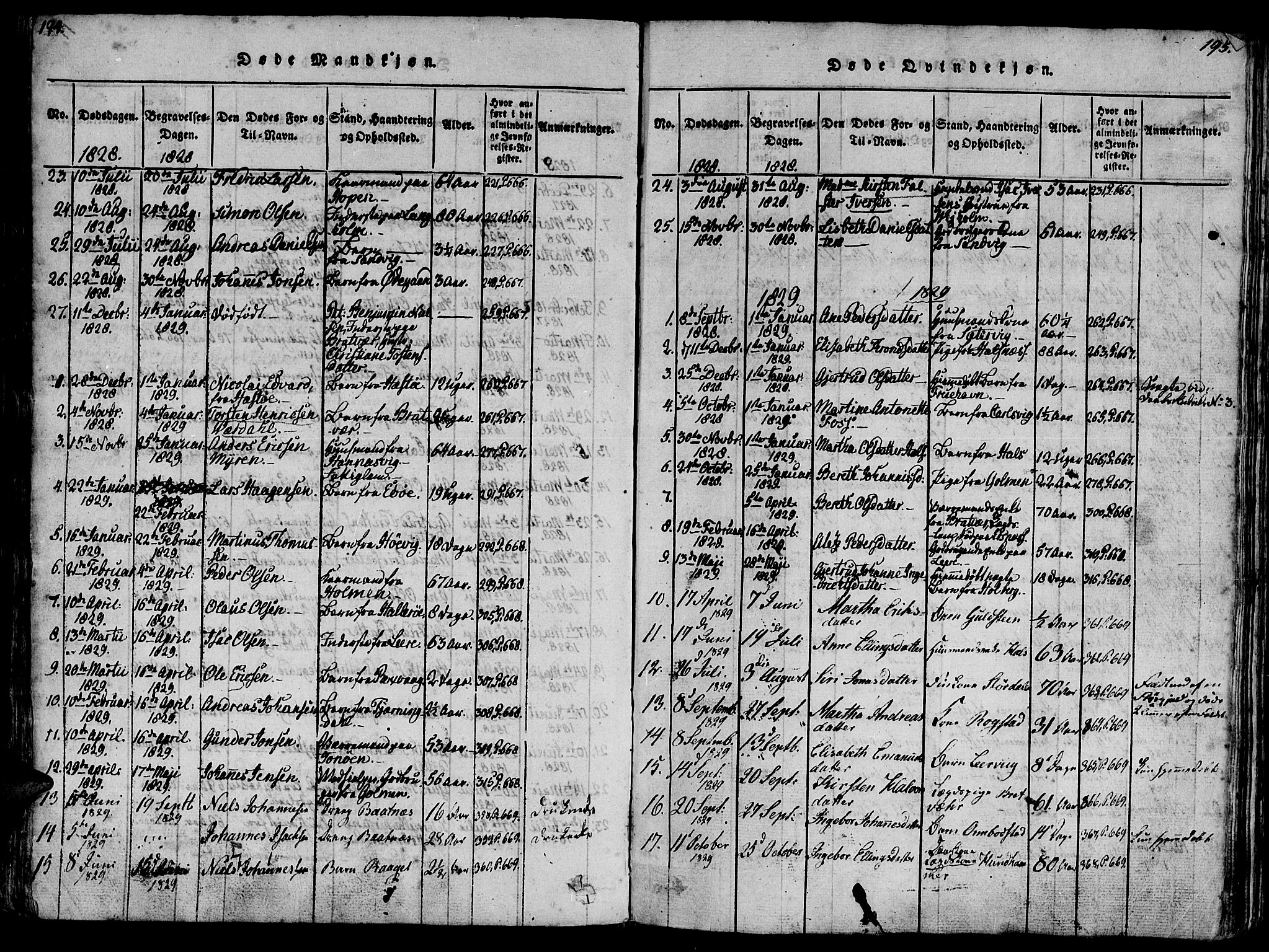 Ministerialprotokoller, klokkerbøker og fødselsregistre - Møre og Romsdal, SAT/A-1454/581/L0933: Parish register (official) no. 581A03 /1, 1819-1836, p. 194-195