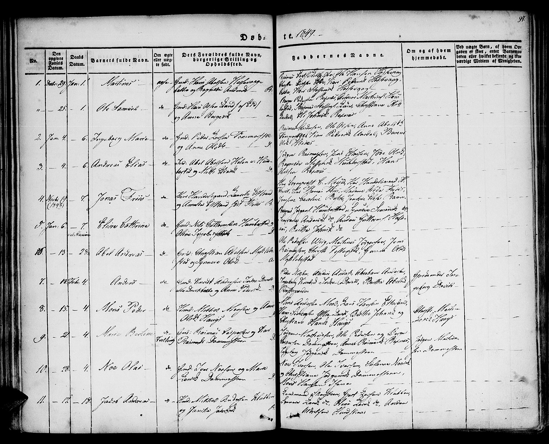 Davik sokneprestembete, AV/SAB-A-79701/H/Haa/Haaa/L0004: Parish register (official) no. A 4, 1830-1849, p. 97