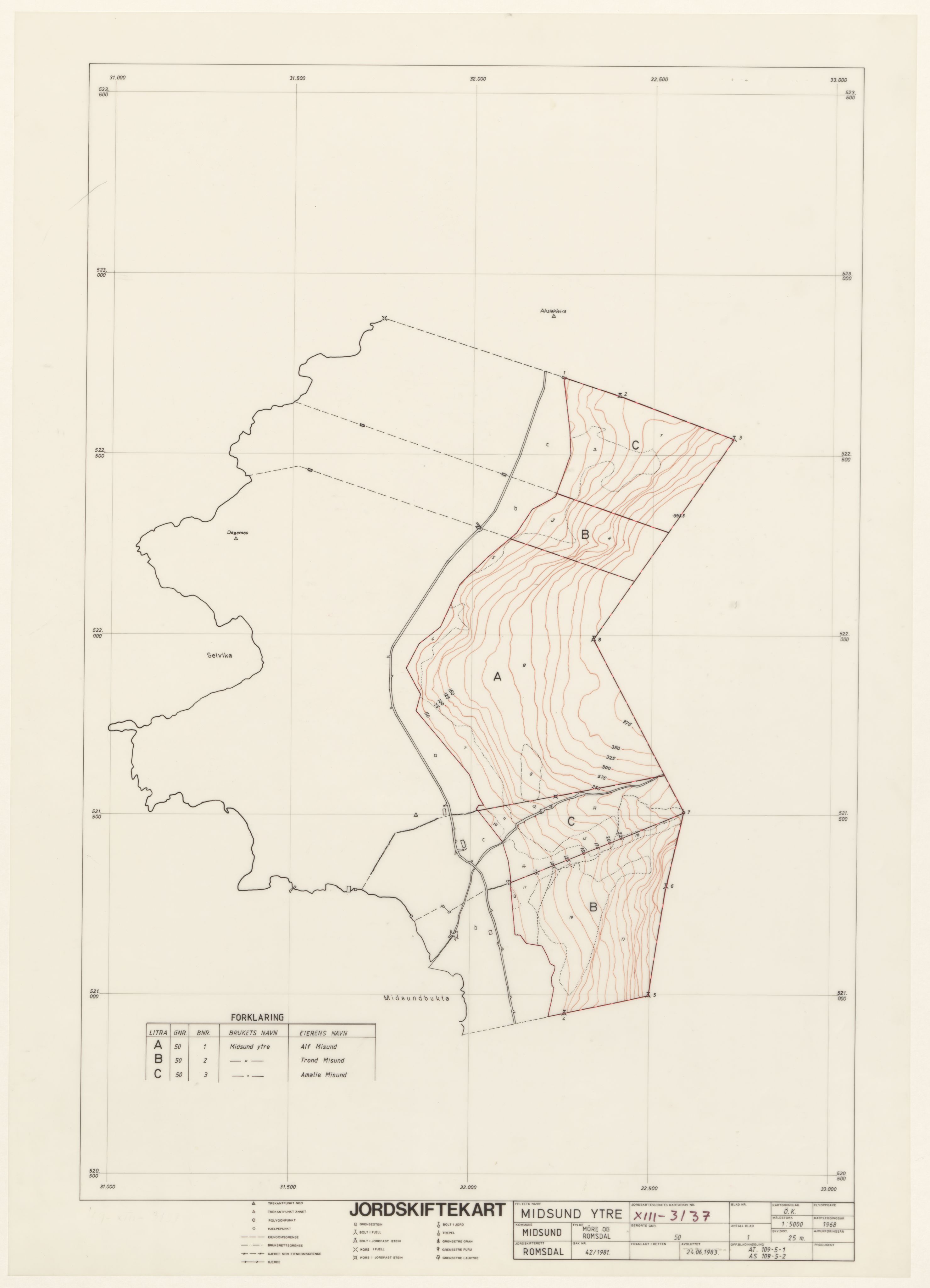 Jordskifteverkets kartarkiv, AV/RA-S-3929/T, 1859-1988, p. 3966