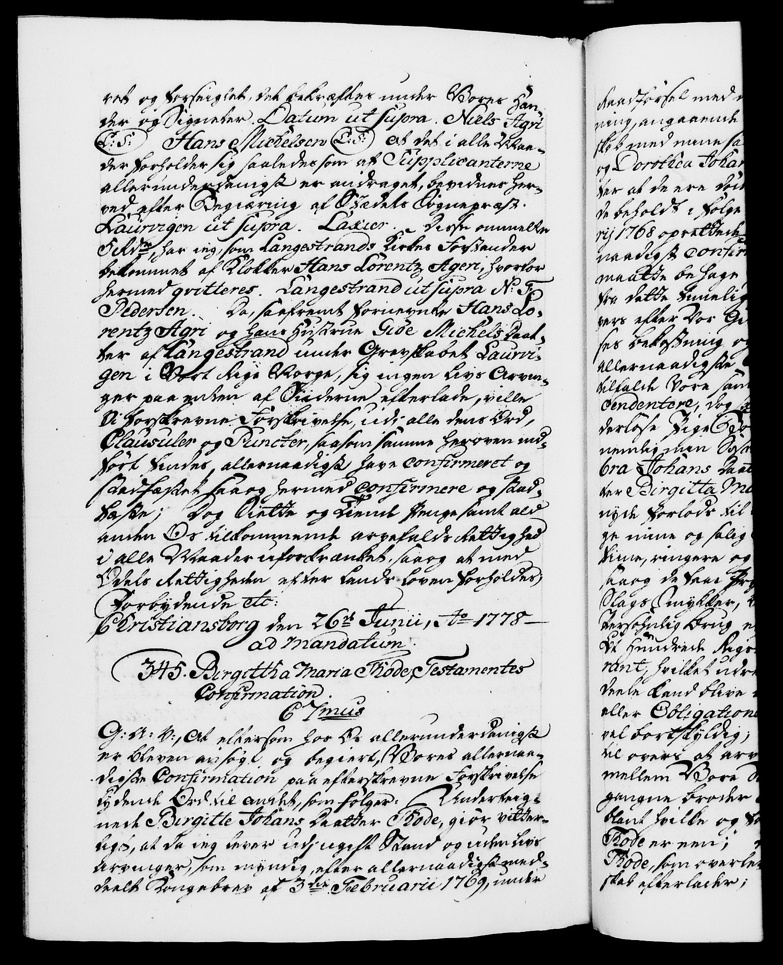 Danske Kanselli 1572-1799, RA/EA-3023/F/Fc/Fca/Fcaa/L0047: Norske registre, 1776-1778, p. 806b