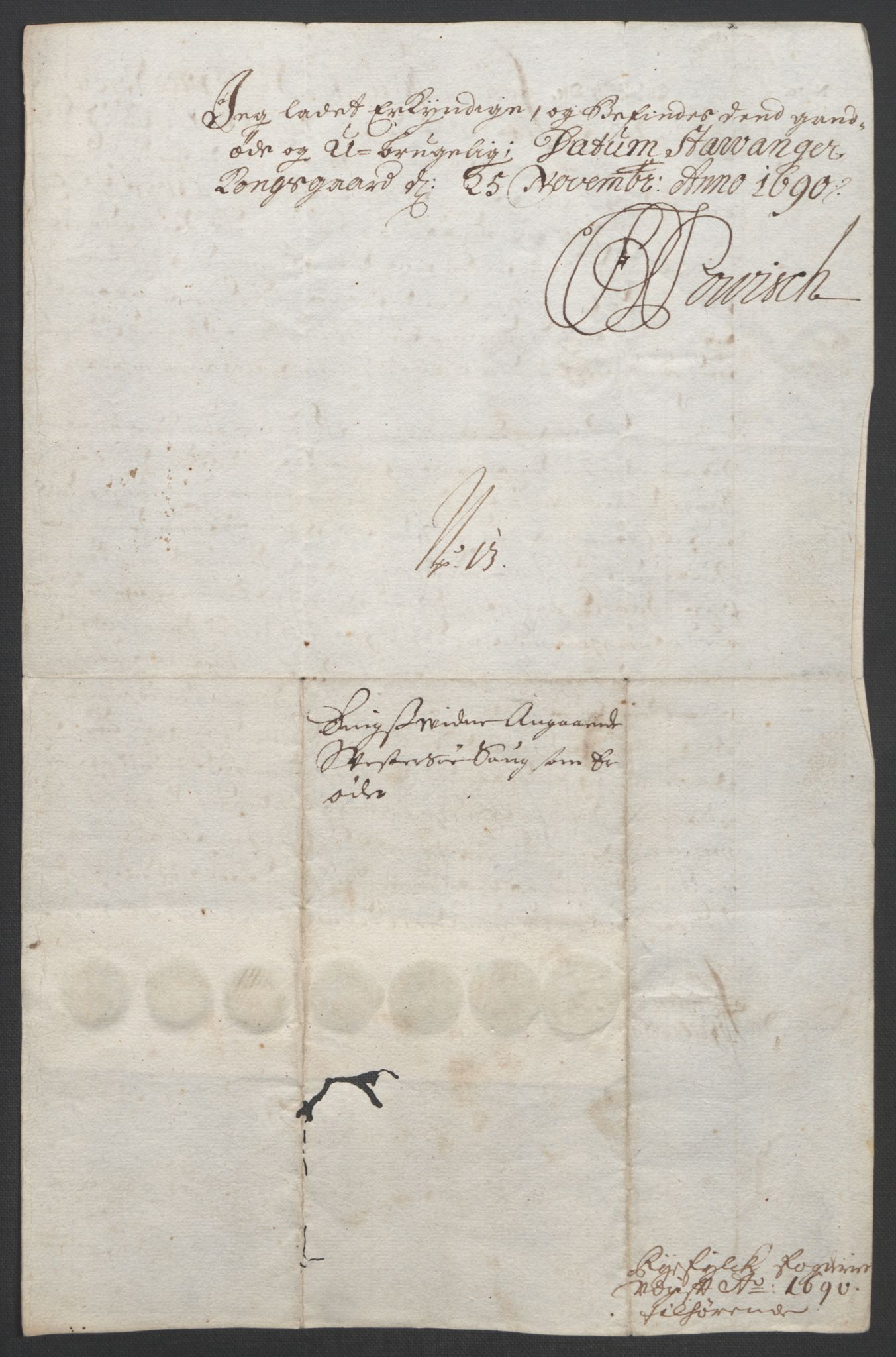 Rentekammeret inntil 1814, Reviderte regnskaper, Fogderegnskap, RA/EA-4092/R47/L2856: Fogderegnskap Ryfylke, 1689-1693, p. 262