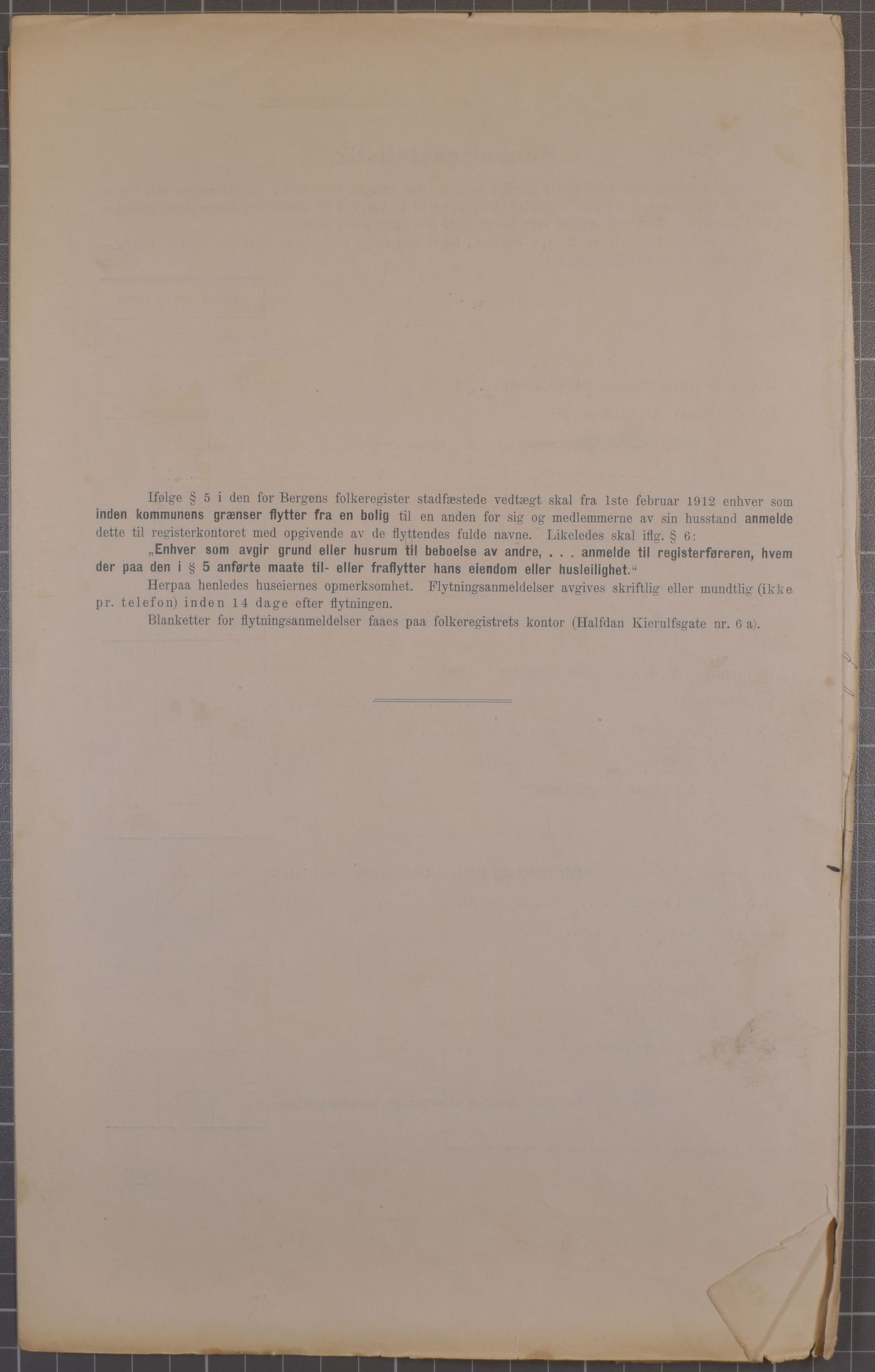 SAB, Municipal Census 1912 for Bergen, 1912, p. 1697