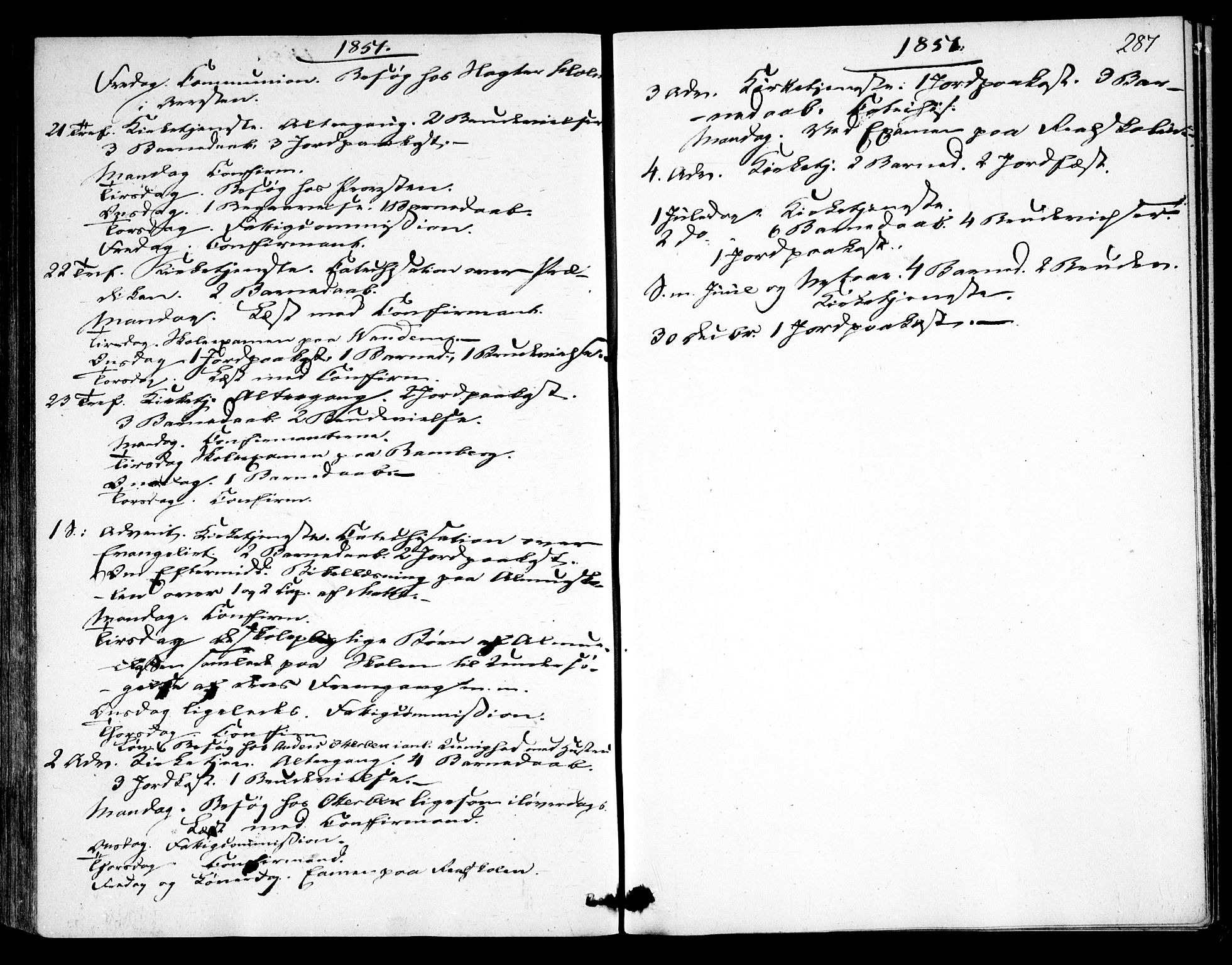 Moss prestekontor Kirkebøker, AV/SAO-A-2003/F/Fa/L0007: Parish register (official) no. I 7, 1845-1851, p. 287