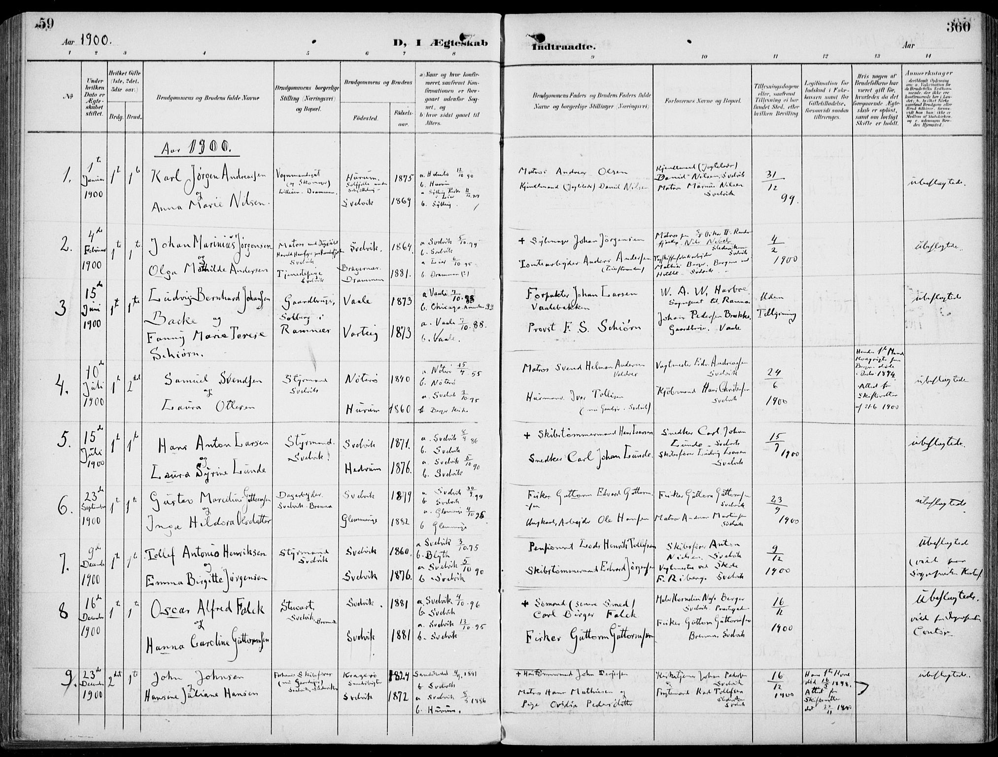 Strømm kirkebøker, AV/SAKO-A-322/F/Fb/L0002: Parish register (official) no. II 2, 1900-1919, p. 359-360