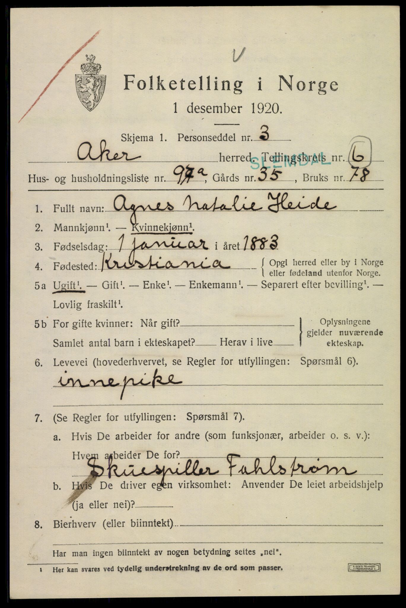 SAO, 1920 census for Aker, 1920, p. 36342