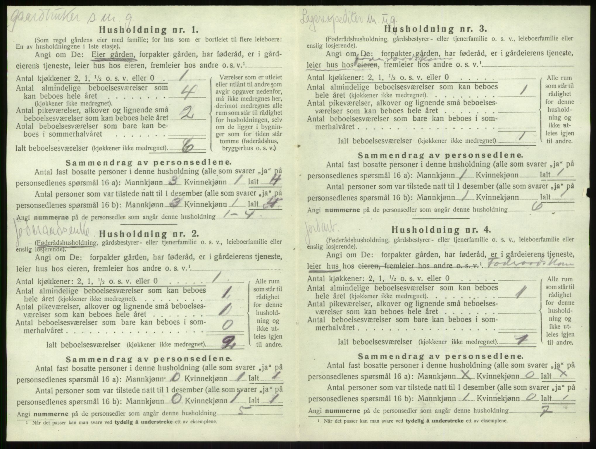 SAB, 1920 census for Kyrkjebø, 1920, p. 697