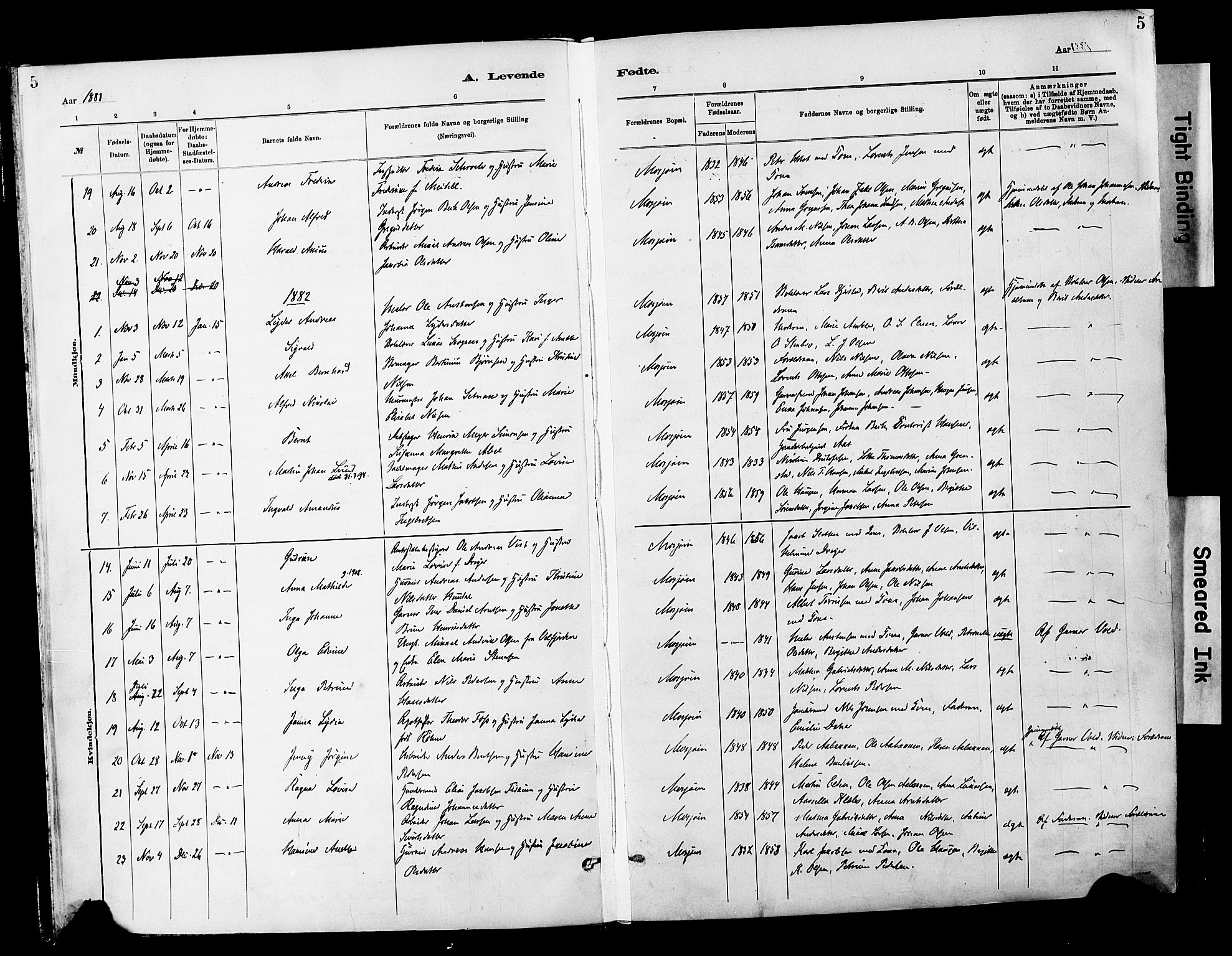 Ministerialprotokoller, klokkerbøker og fødselsregistre - Nordland, AV/SAT-A-1459/820/L0296: Parish register (official) no. 820A17, 1880-1903, p. 5