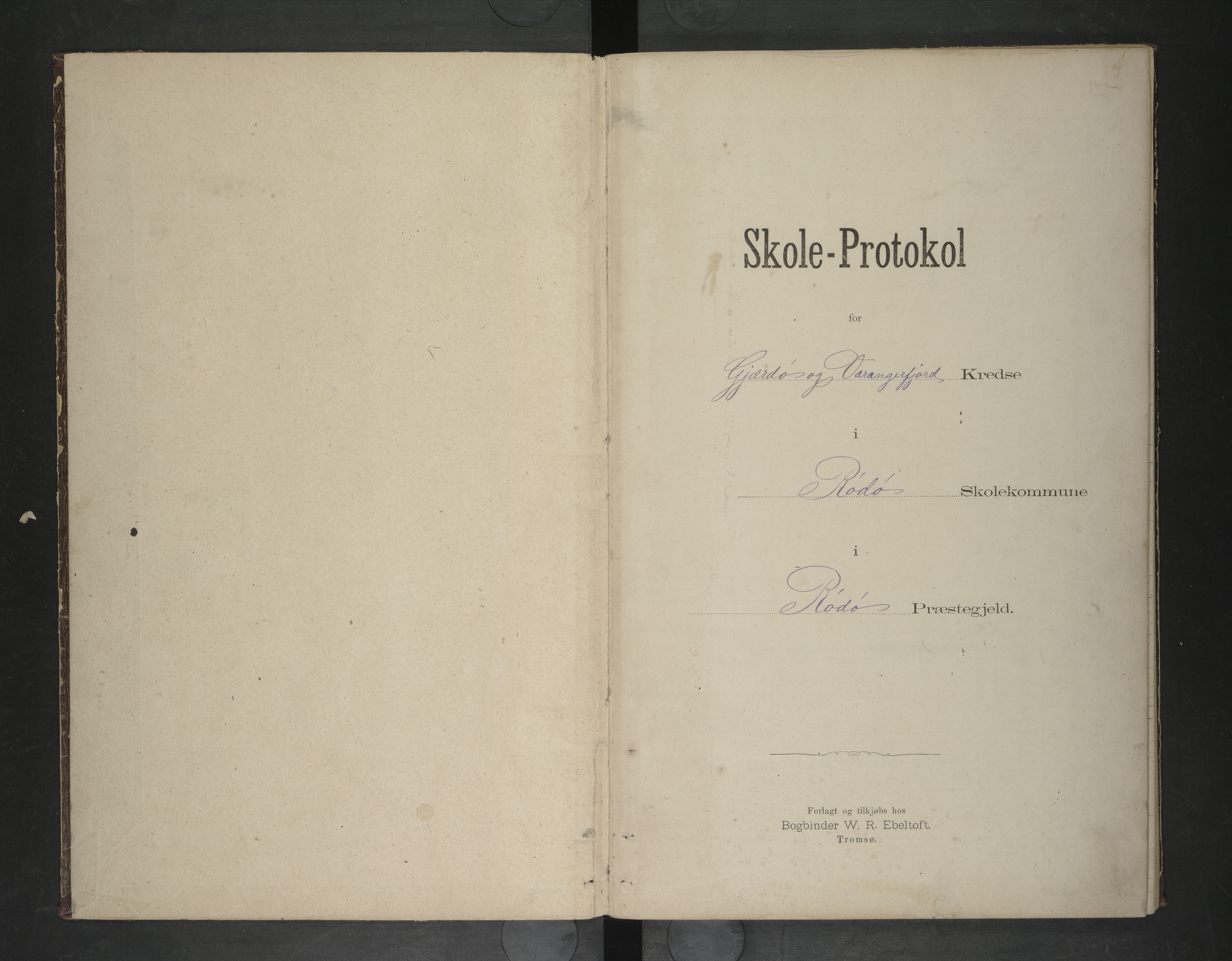 Rødøy kommune. Ymse skolekretser , AIN/K-18360.510.04/F/Fa/L0005: Skolepotokoll:Gjærdøy/Værangsfjord, 1891-1894