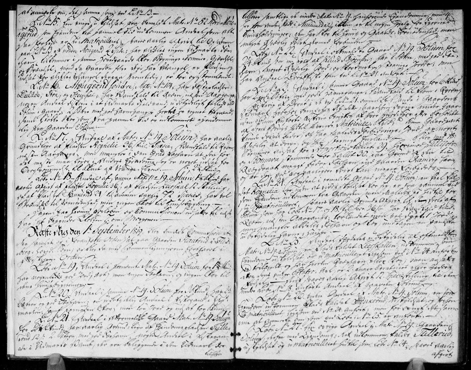 Hovedmatrikkelkommisjonen, AV/RA-S-1529, 1819-1831