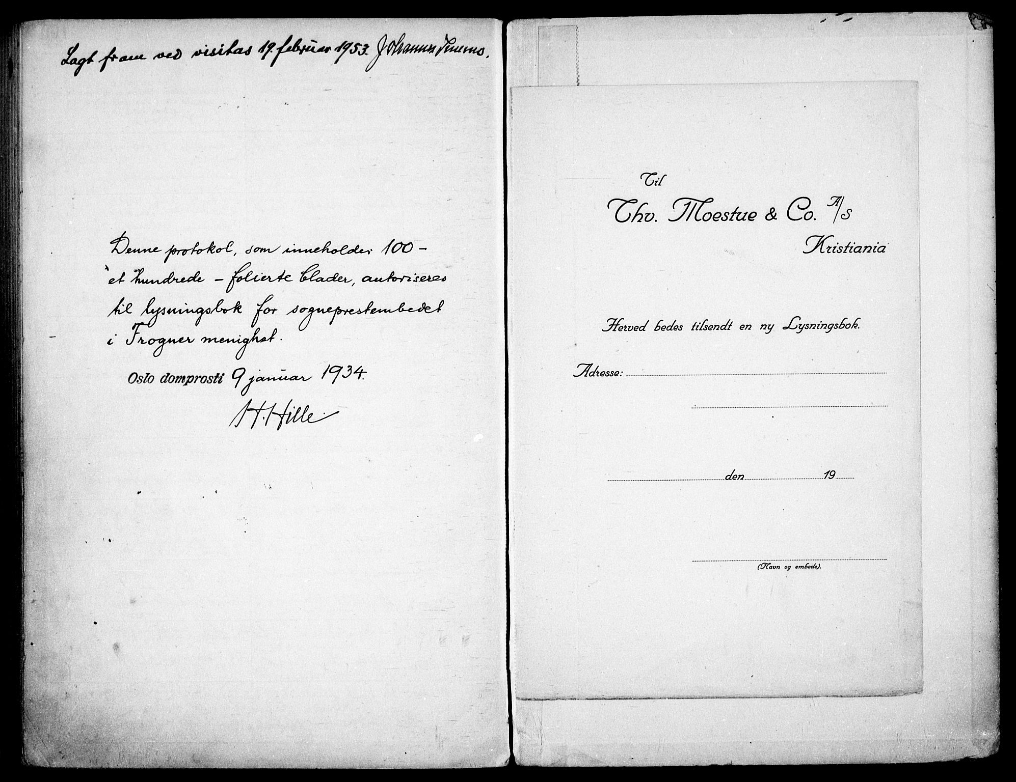 Frogner prestekontor Kirkebøker, SAO/A-10886/H/Ha/L0008: Banns register no. 8, 1934-1938