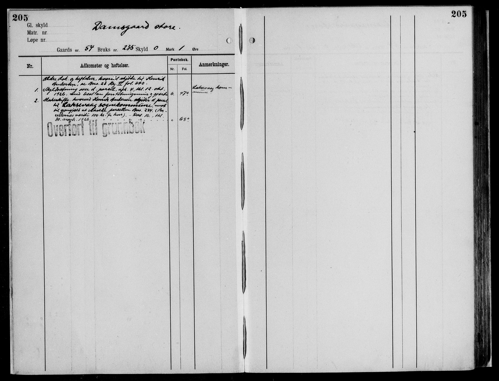 Midhordland sorenskriveri, AV/SAB-A-3001/1/G/Ga/Gab/L0116: Mortgage register no. II.A.b.116, p. 205