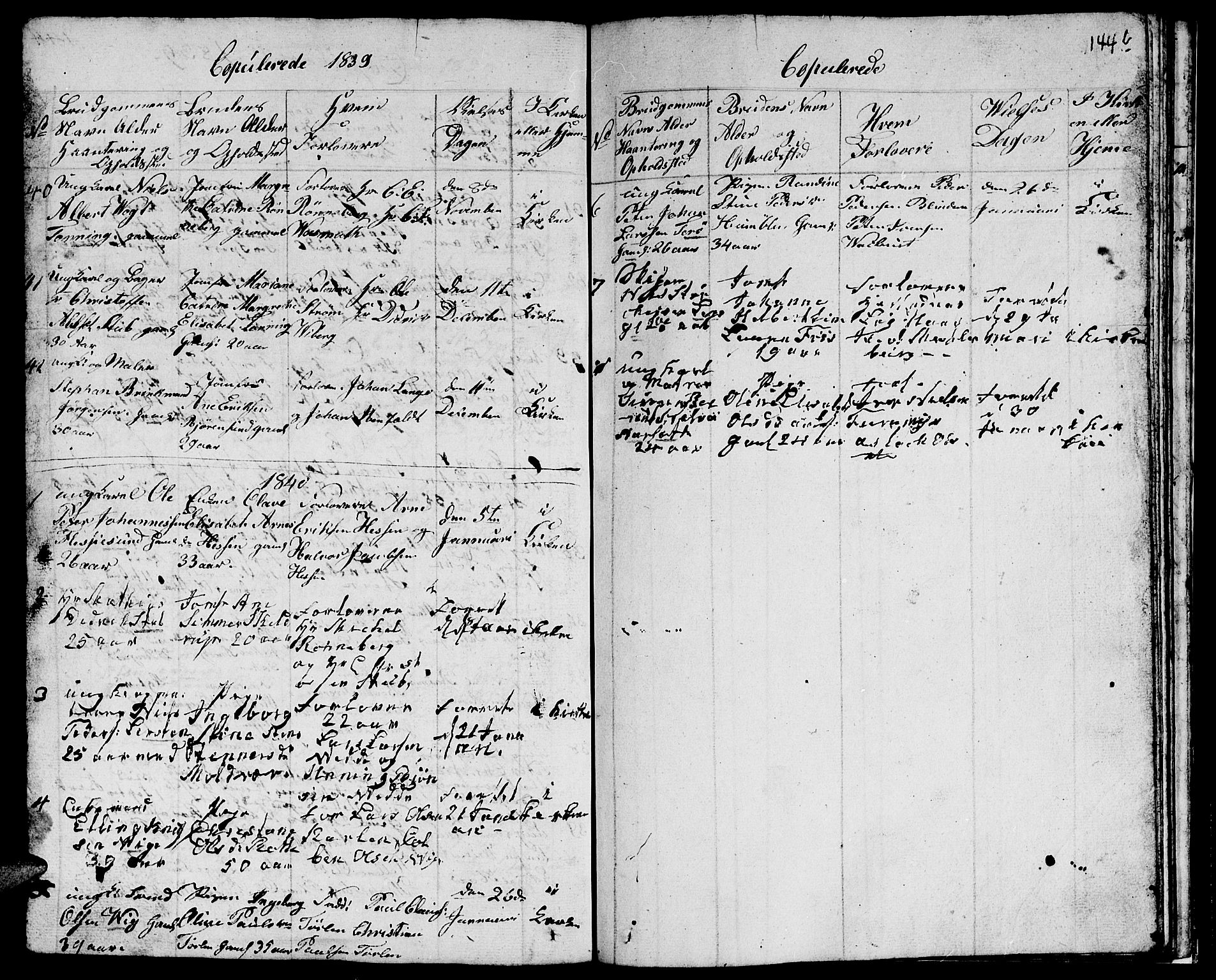 Ministerialprotokoller, klokkerbøker og fødselsregistre - Møre og Romsdal, AV/SAT-A-1454/528/L0425: Parish register (copy) no. 528C06, 1827-1840, p. 144