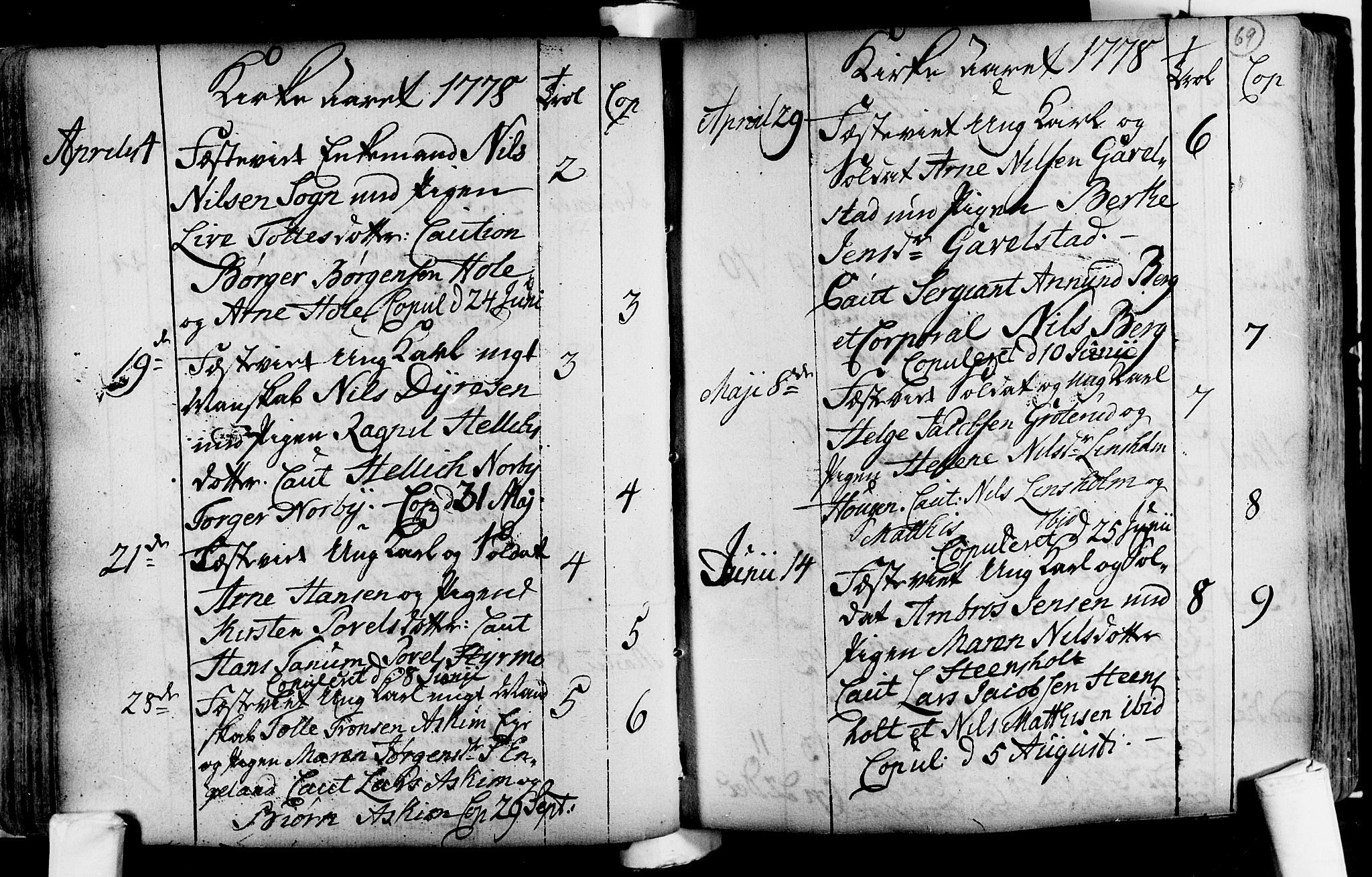 Lardal kirkebøker, SAKO/A-350/F/Fa/L0004: Parish register (official) no. i 4, 1733-1815, p. 69