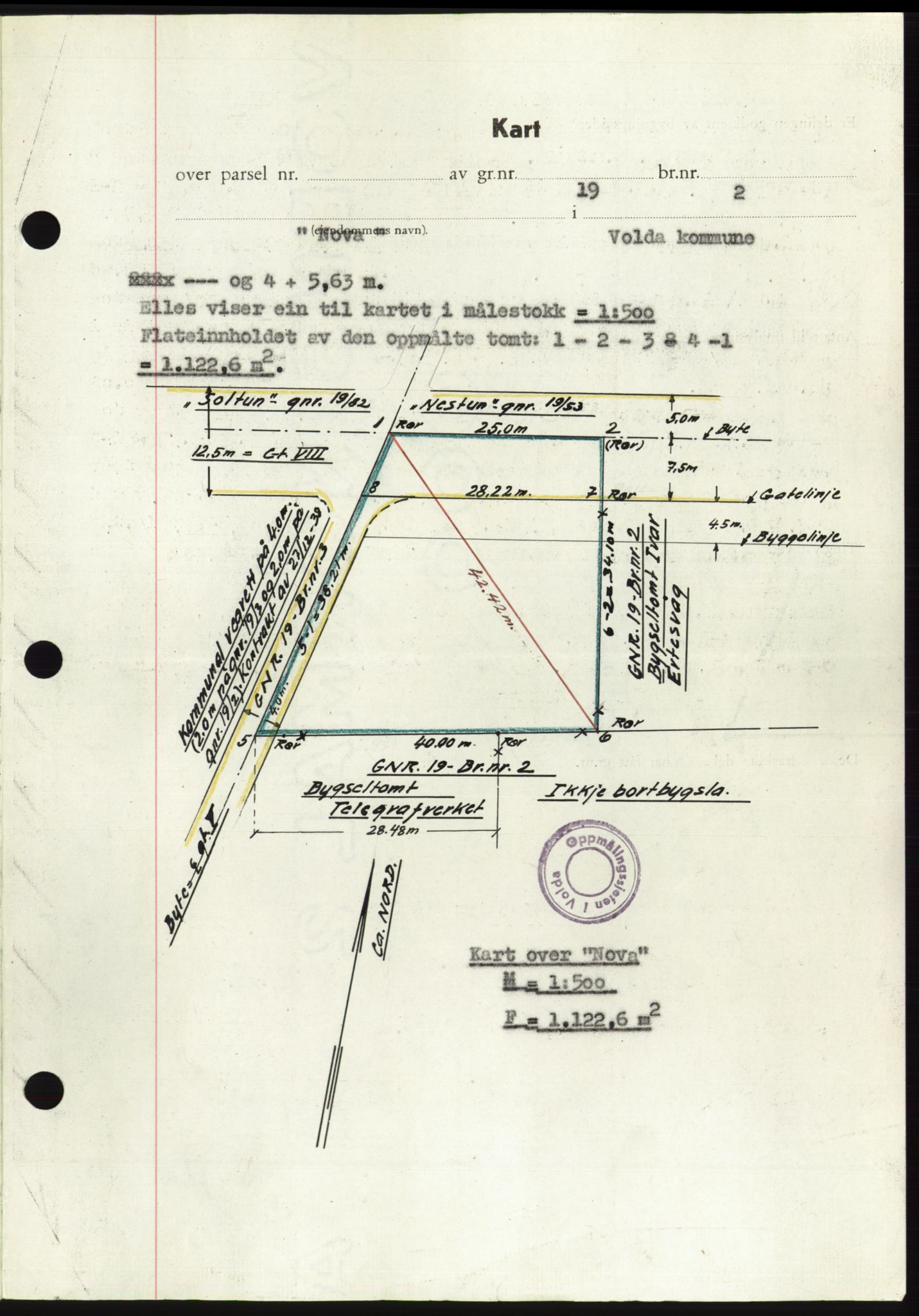 Søre Sunnmøre sorenskriveri, AV/SAT-A-4122/1/2/2C/L0095: Mortgage book no. 21A, 1953-1953, Diary no: : 1383/1953