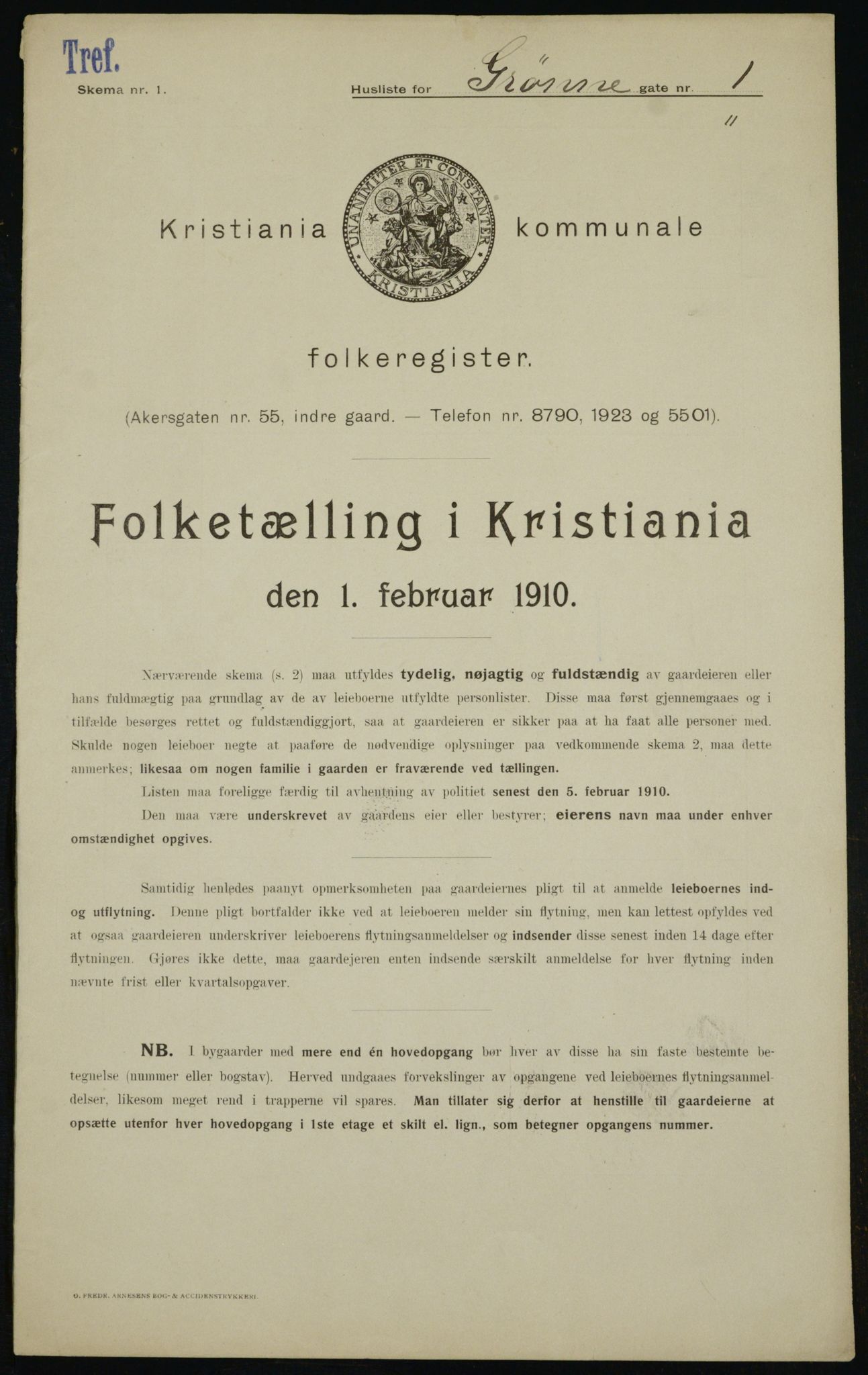 OBA, Municipal Census 1910 for Kristiania, 1910, p. 30972