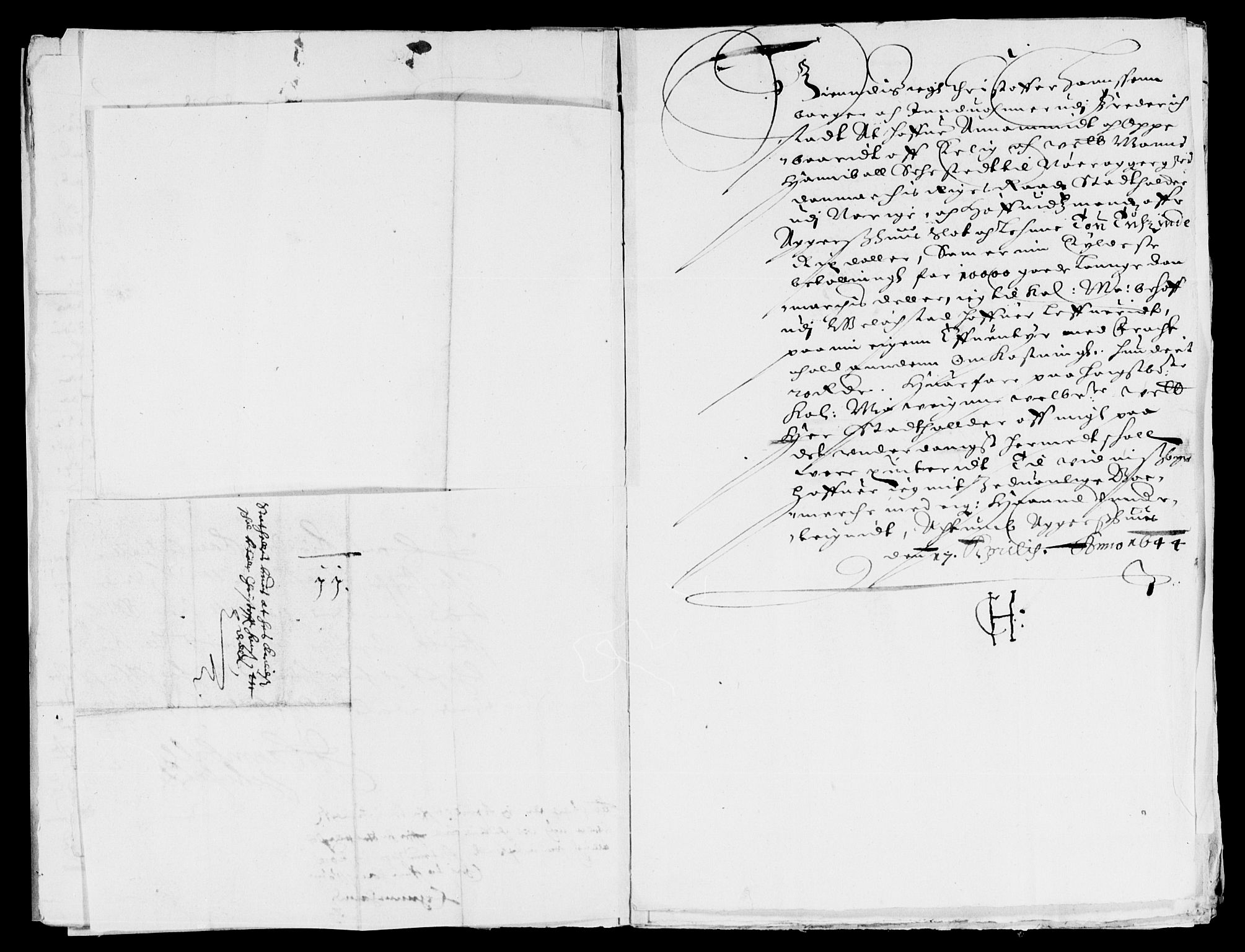 Rentekammeret inntil 1814, Reviderte regnskaper, Lensregnskaper, AV/RA-EA-5023/R/Rb/Rba/L0171: Akershus len, 1643-1644